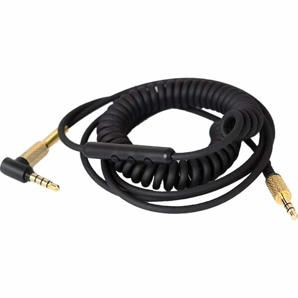 POFET Câble audio de rechange pour casque Marshall Major II 2 avec contrôle du volume pour microphone à distance pour casque, ordinateur portable, smartphones