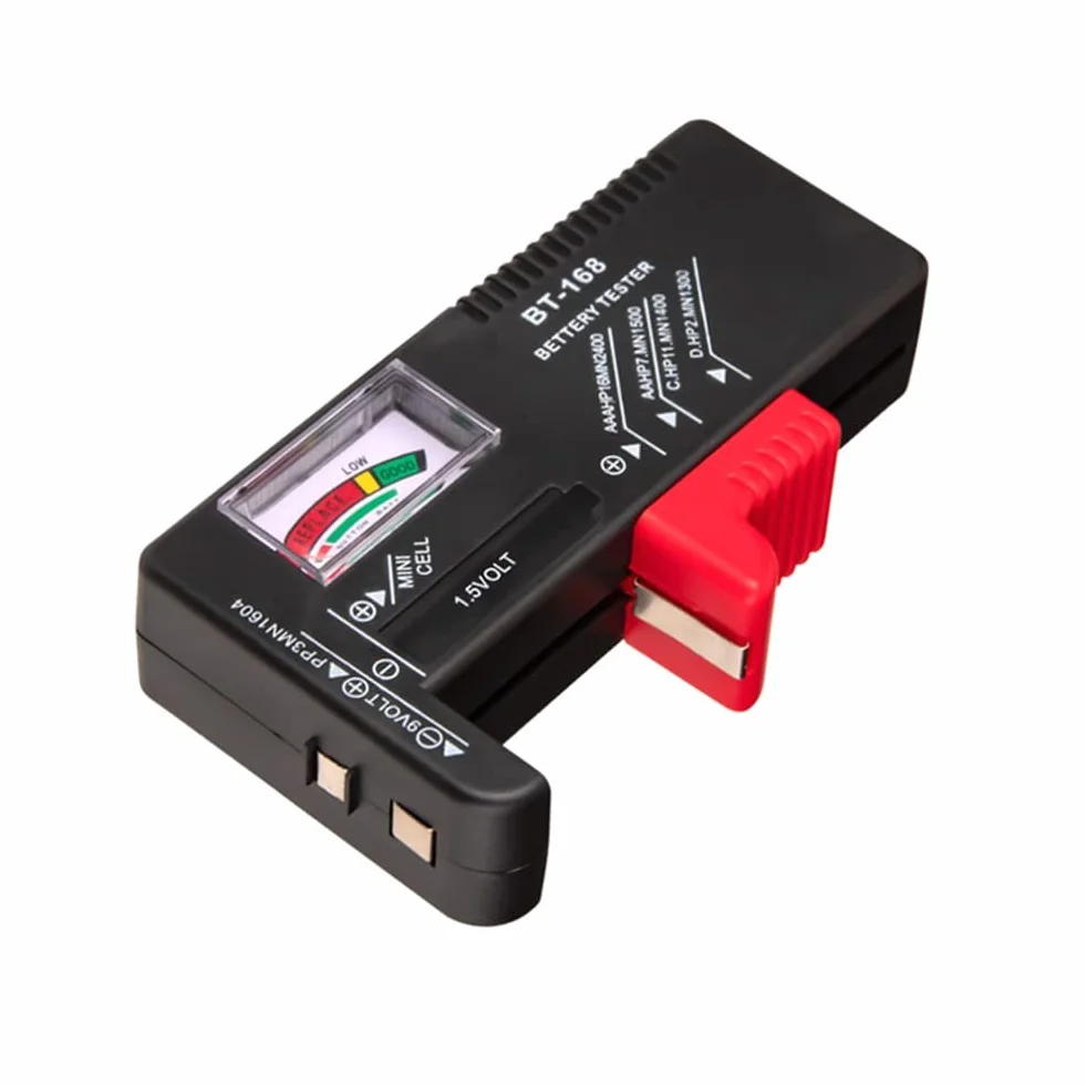 BT-168 AA/AAA/C/D/9V/1.5V Pile Bouton Universelle Compteur à Code Couleur Indique Volt Testeur Vérificateur BT168