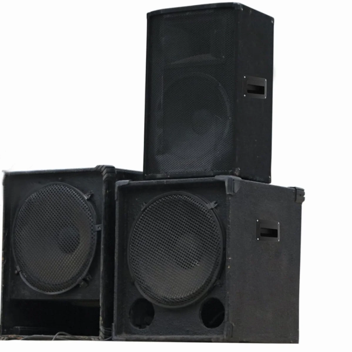 Lot de 2 Poignées Latérales en Abs Noires Résistantes pour Matériel Haut-Parleur Audio de Scène, Accessoire Polyvalent pour Remplacement Facile