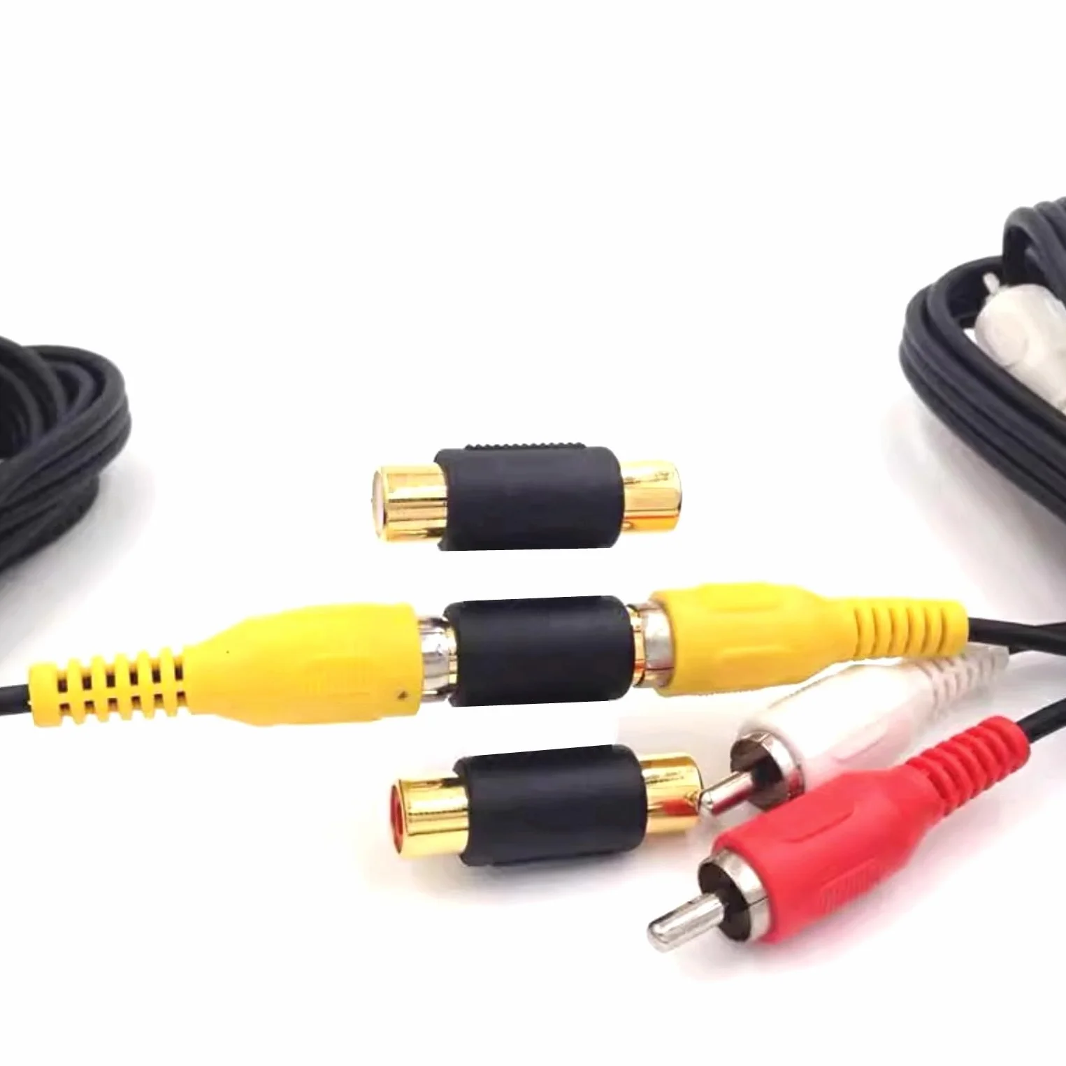 JZK Lot de 4 adaptateurs RCA femelle vers femelle, adaptateur de couplage phono, câble d'extension audio pour haut-parleurs, câble RCA, amplificateur, appareil photo, DVD, VCD
