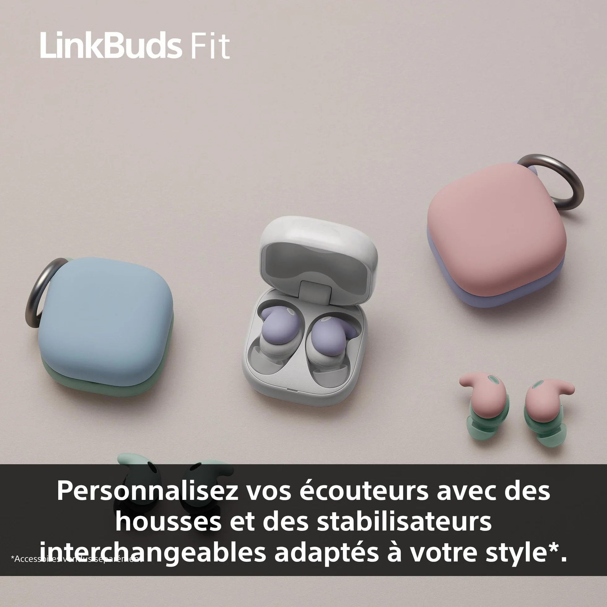 Sony LinkBuds Fit - Ecouteurs Bluetooth sans Fil à réduction de Bruit - Confortables, IPX4, Hi-Res Audio, Mode Ambient Sound, 21h d'autonomie, Connexion multipoint, iOS et Android - Vert