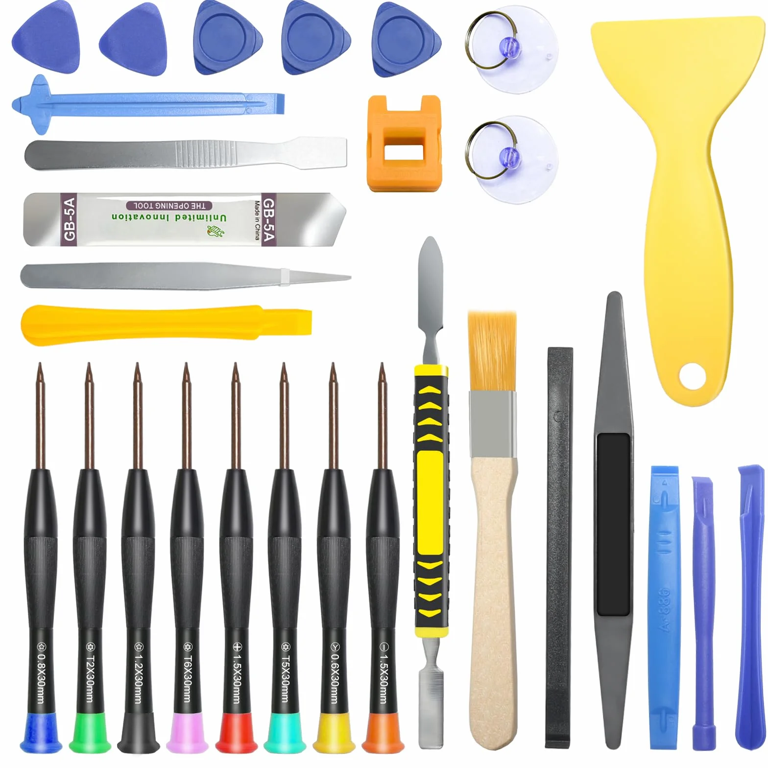 DTD Kit d'outils de réparation 30 en 1 pour téléphone portable, tournevis de précision pour smartphone, tablette, montre, lunettes, PS4, Switch
