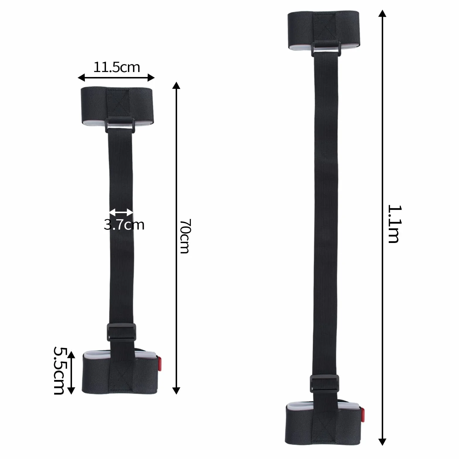 Sangle Porte Skis Réglable 70-110cm, Bandoulière Confortable avec Matériau EVA pour Ski Adulte et Enfant