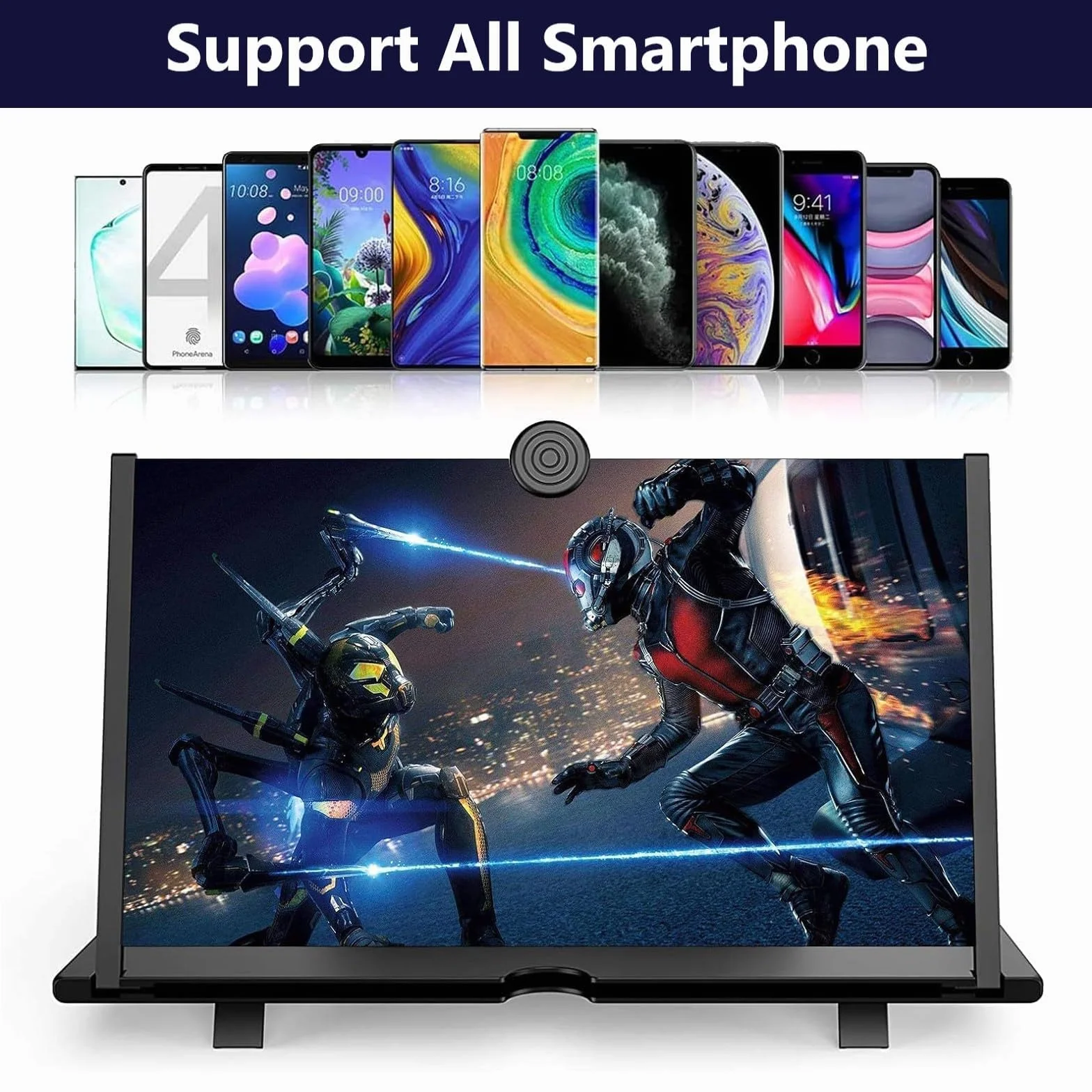 Agrandisseur ecran Telephone, 16 Zoll Loupe ecran Telephone, pour 3D amplificateur ecran pour Regarder des vidéos de Films, pour Tous Les Smartphones