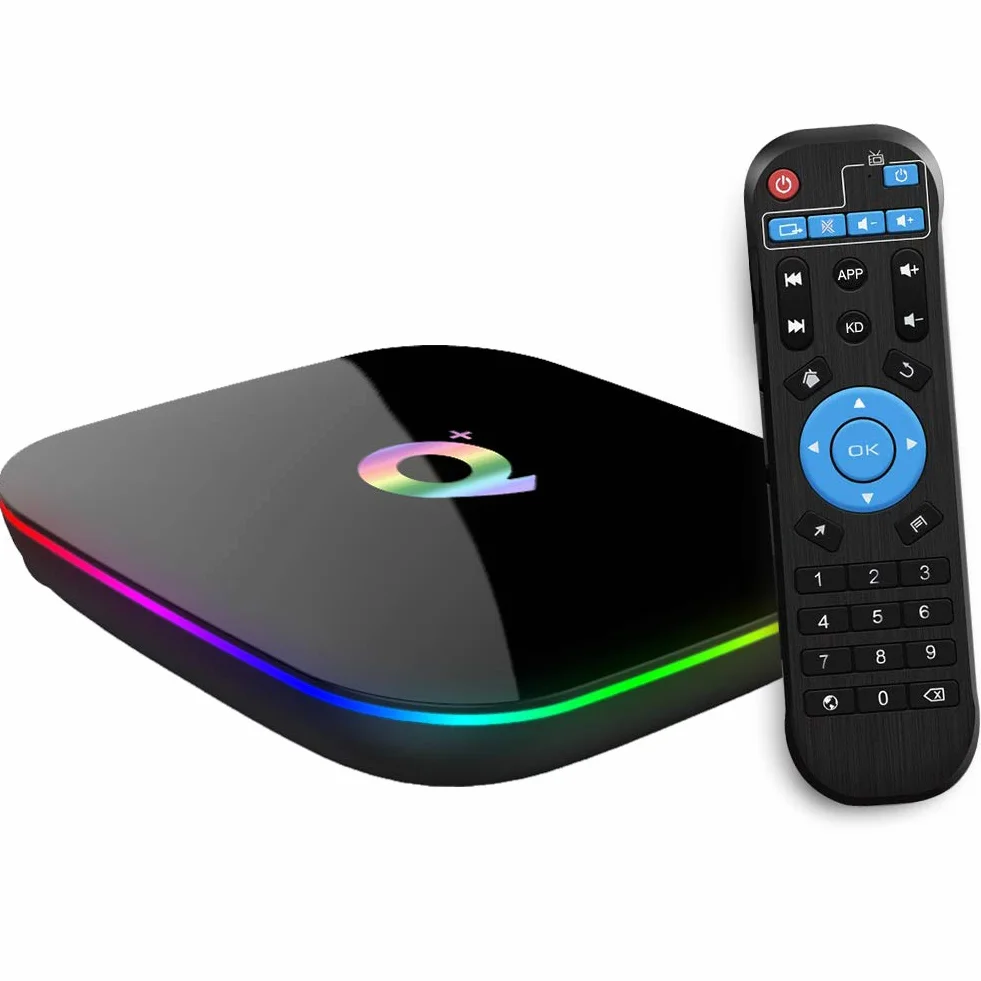 Android TV Box Q Plus 10.0 2GB RAM 16GB ROM H616 Quad Core Cortex-A53 6K 3D 2.4GHz WiFi 10/100M Ethernet