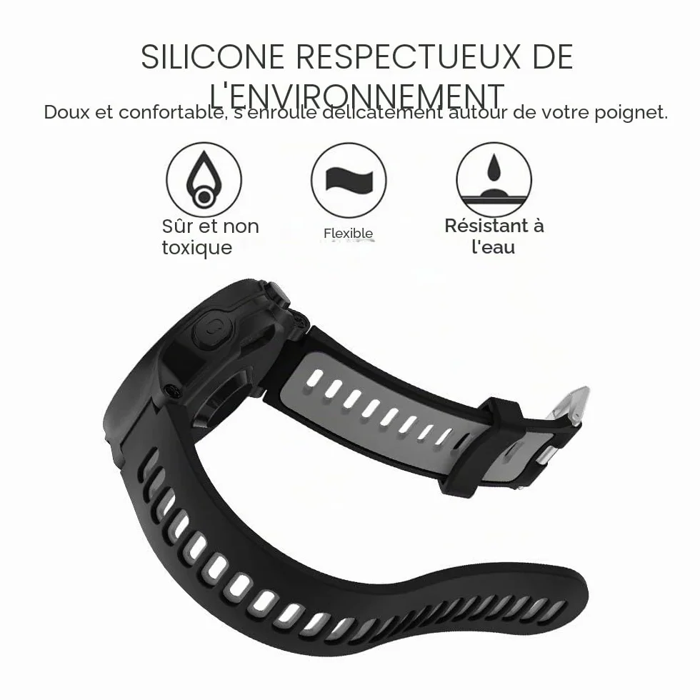 Bracelet pour Forerunner 735XT 235 235Lite 230 220 620 630, Bracelet de Remplacement Libération Rapide en Silicone Mince