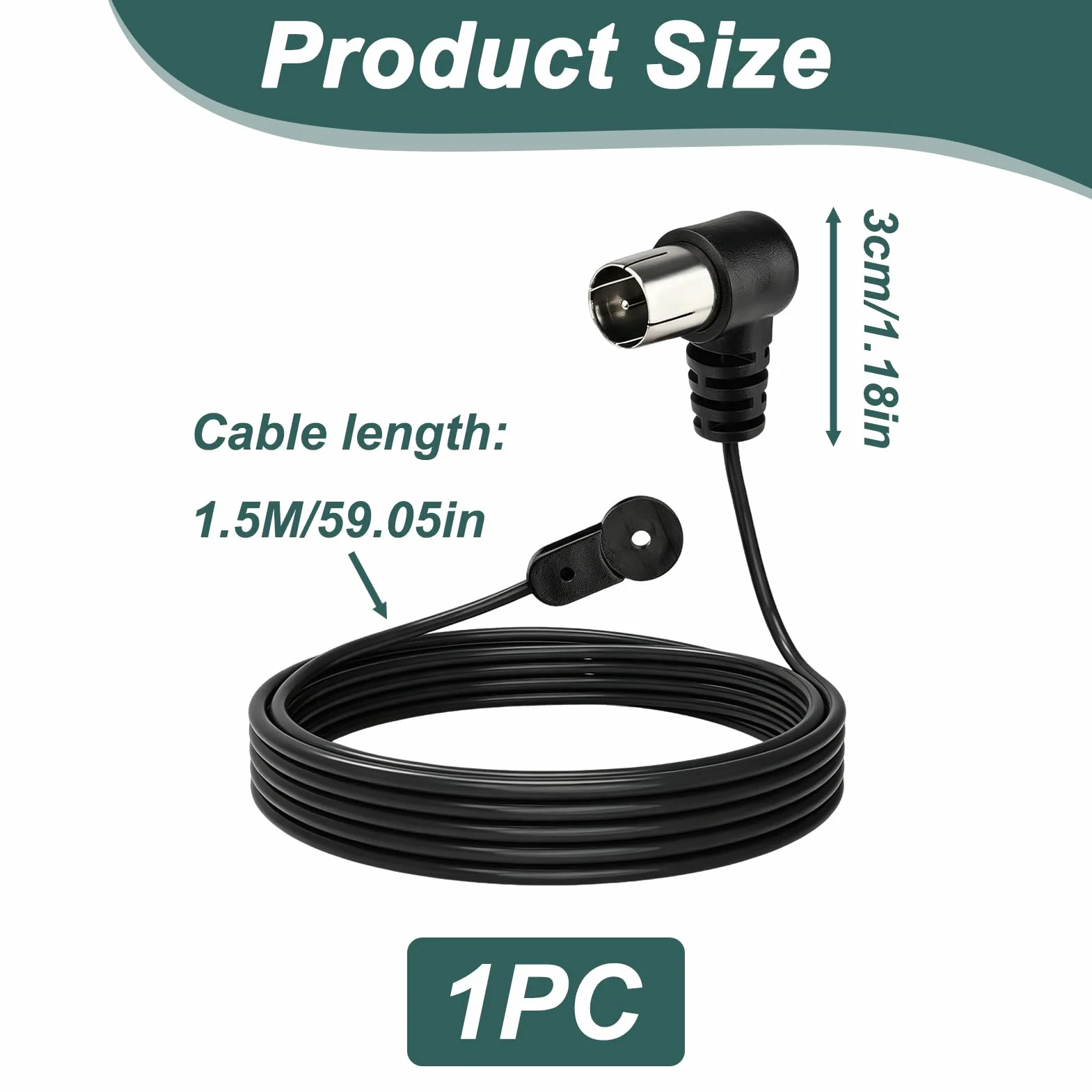 Antenne Radio FM Intérieure, Antenne FM Dipôle 75 Ohms pour Chaîne Stéréo, Tuner HiFi, Amplificateur et Récepteur, Antenne FM Câble Flexible, Plug and Play, Réception Radio Améliorée Système Audio
