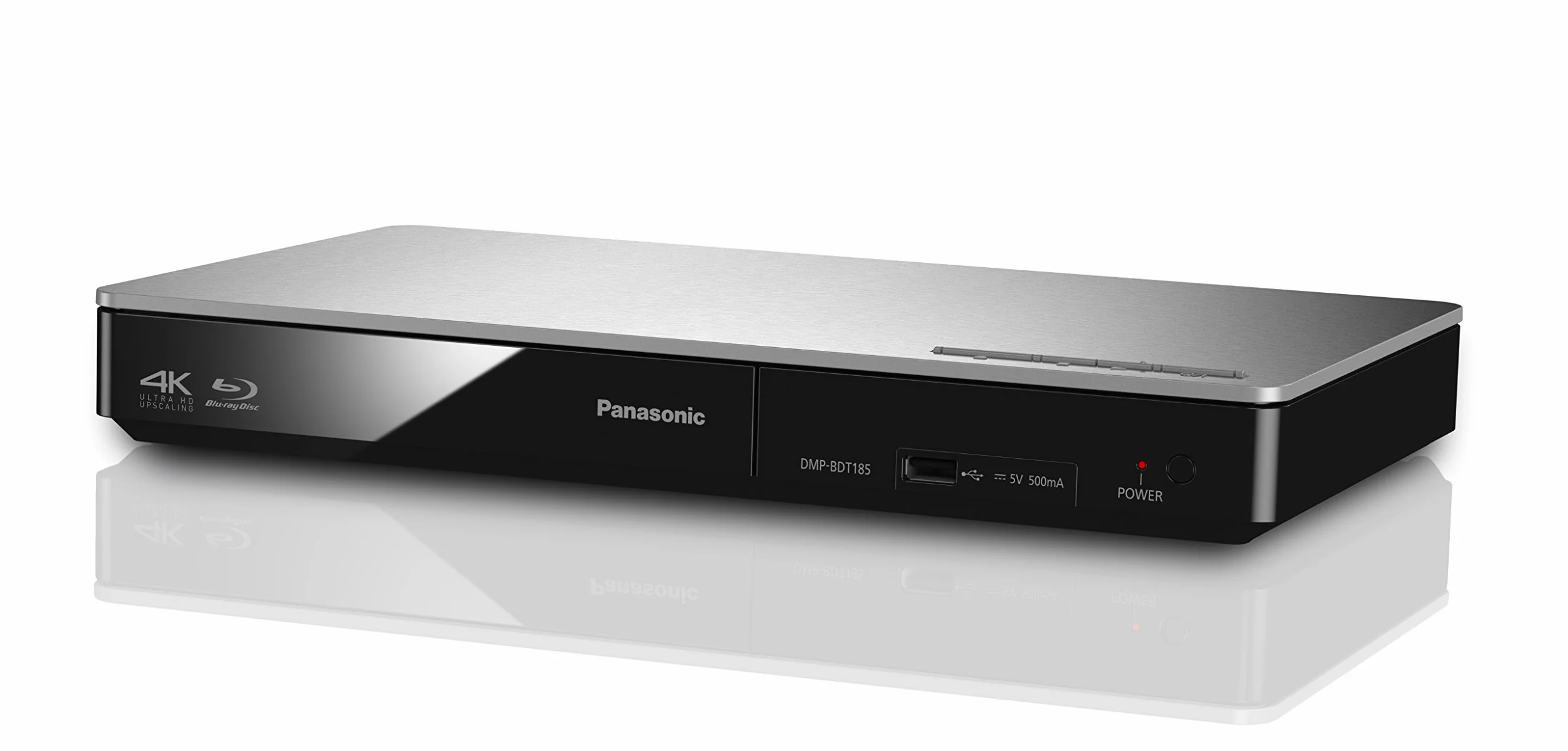 Panasonic DMP-BDT185EG Blu-ray Player (DLNA, Internet-Apps, Video on Demand, 4K Upscaling, 3D, USB, LAN-Anschluss, Dual Core Prozessor, HDMI-Steuerung, MKV-Playback) silber
