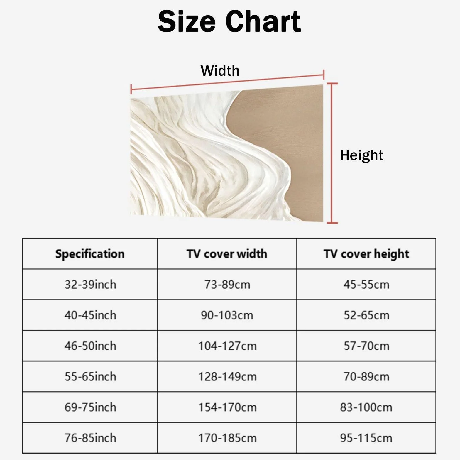 FANSU Housse de Télévision Anti-Poussière, Élastique Housse Écran TV Compatible avec 32 à 85" TV Protection d'Écran Télévision, Fleurs Rétro Couverture de PC Protection (Sakura,46-50 pouces)