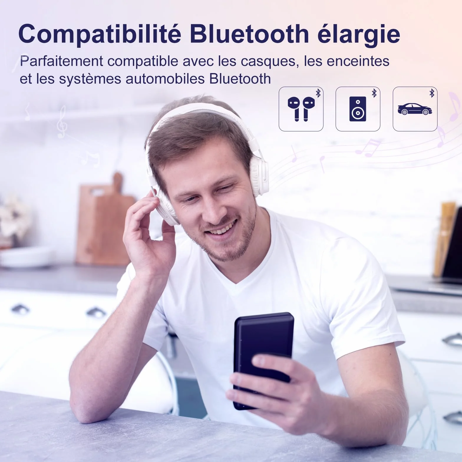 Lecteur MP3 80 Go Bluetooth WiFi 2000 mAh écran Tactile 4" Android Spotify Amazon Music Play Store