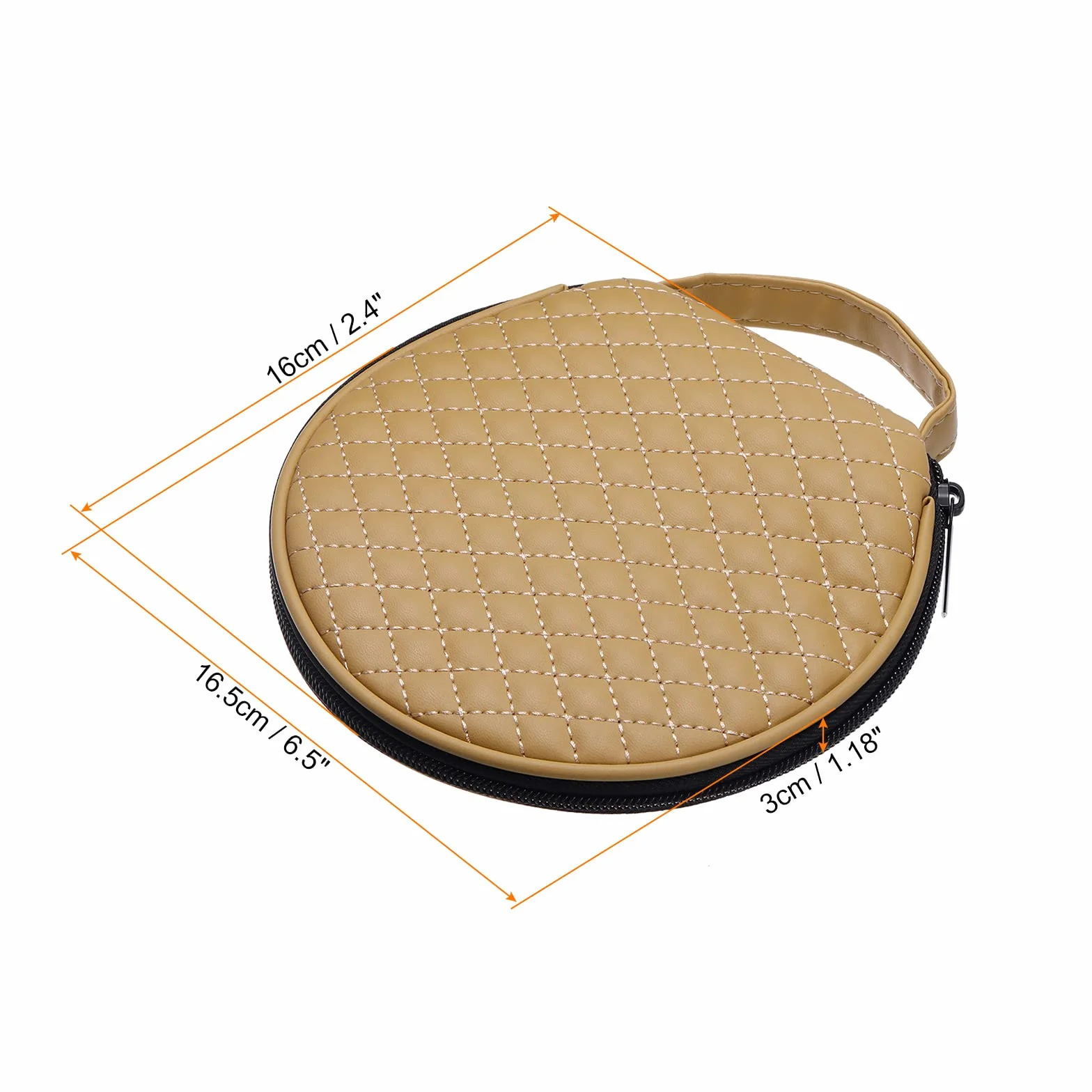 PATIKIL CD Pochette Rangement, Microfiber Cuir 20 Capacité Grille Cabas Disque Diviseurs de Stockage Organisateur Portefeuille pour Disques Collection Protection, Beige