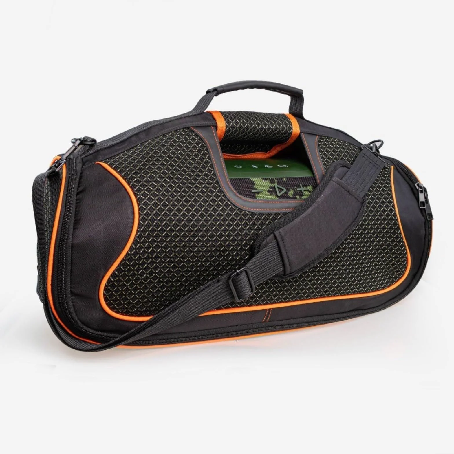 Étui de protection pour JBL pour Boombox 4 en EVA avec design spacieux et compartiment pour accessoires, résistant aux chocs et à l'eau, pour l'extérieur et les voyages, noir