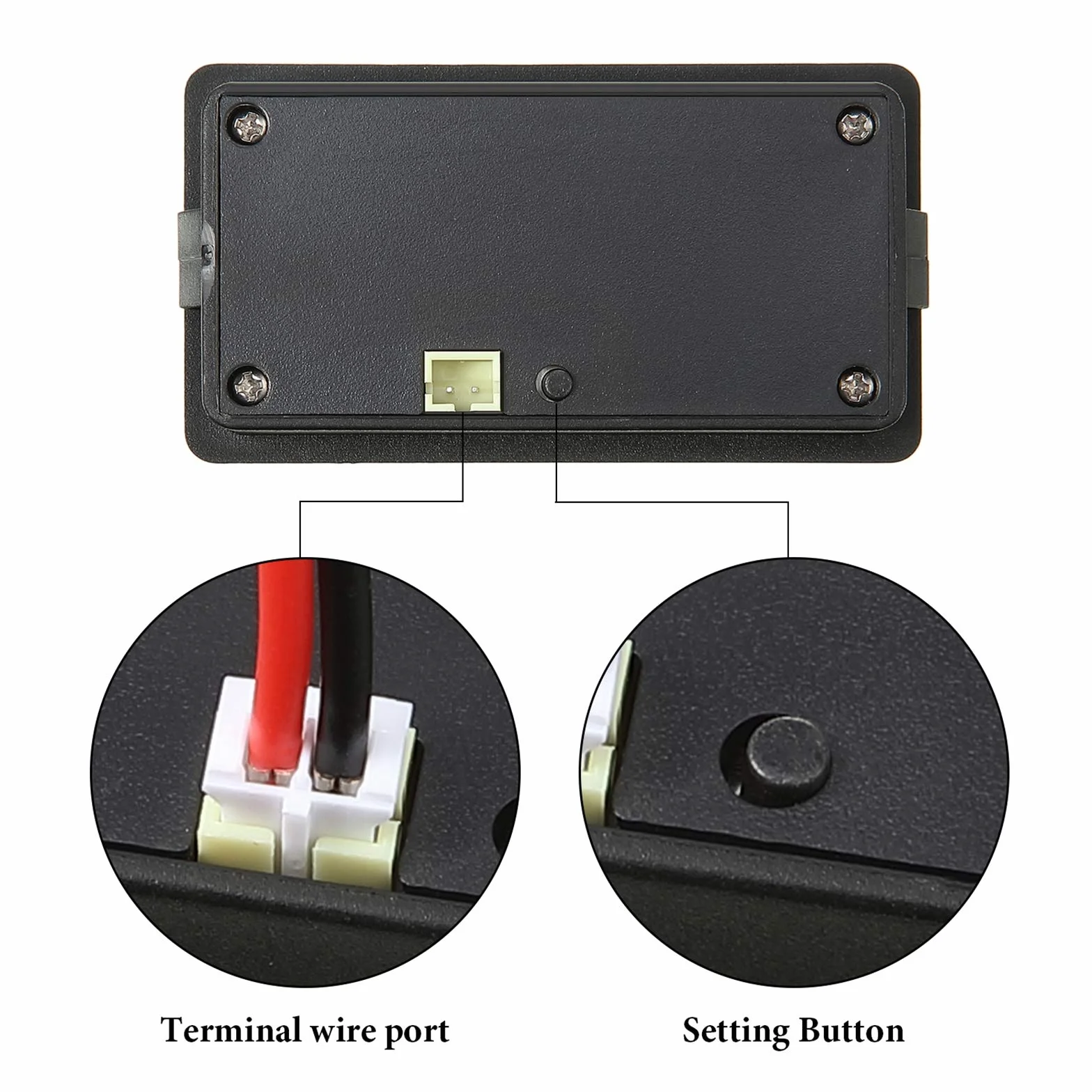 Frienda Compteur de batterie CC 12V 24V 36V 48V 72V avec alarme indicateur capacité batterie moniteur tension lithium-ion
