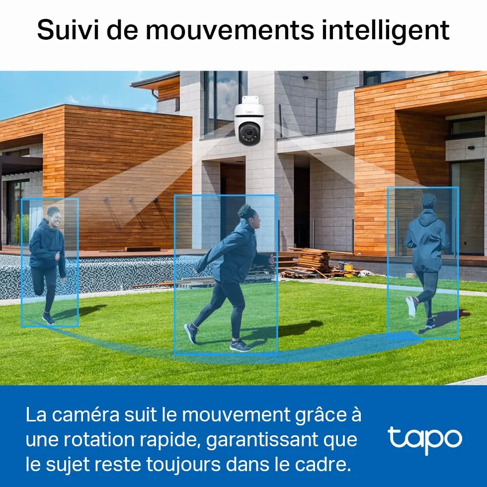 Tapo C510W 2K Caméra de Surveillance WiFi Extérieur 360° Vision Nocturne Couleur IP65