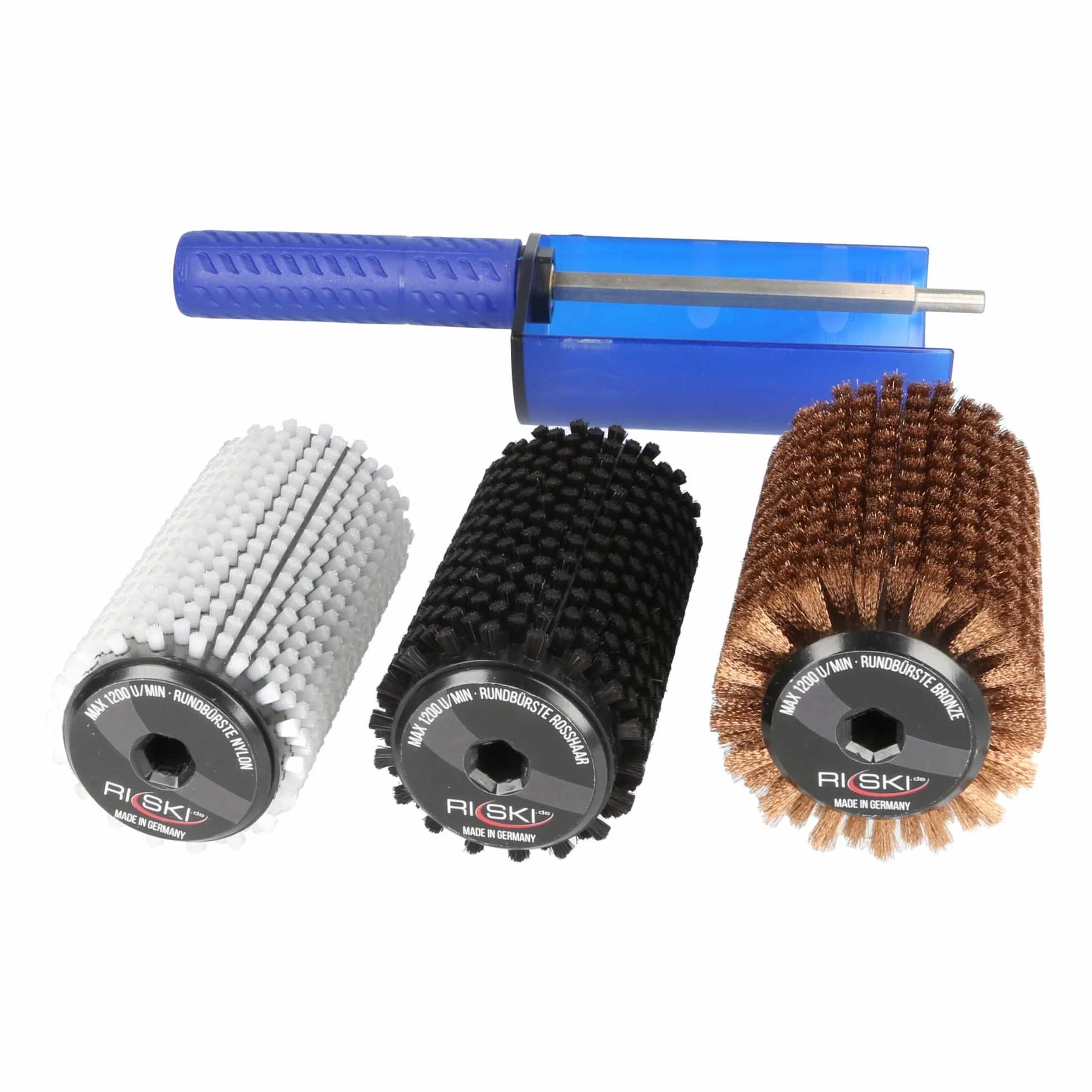 RiSki Lot 5 Brosses Rondes 100 mm pour Ski Alpin, Ski de Fond et Snowboard