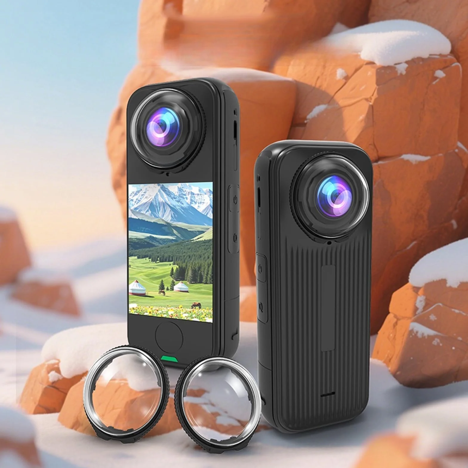 Protections d'objectif de qualité supérieure pour Insta360 X4 Air, haute transparence 10H optique en verre trempé avec revêtement AR, compatible avec les accessoires d'appareil photo Insta 360