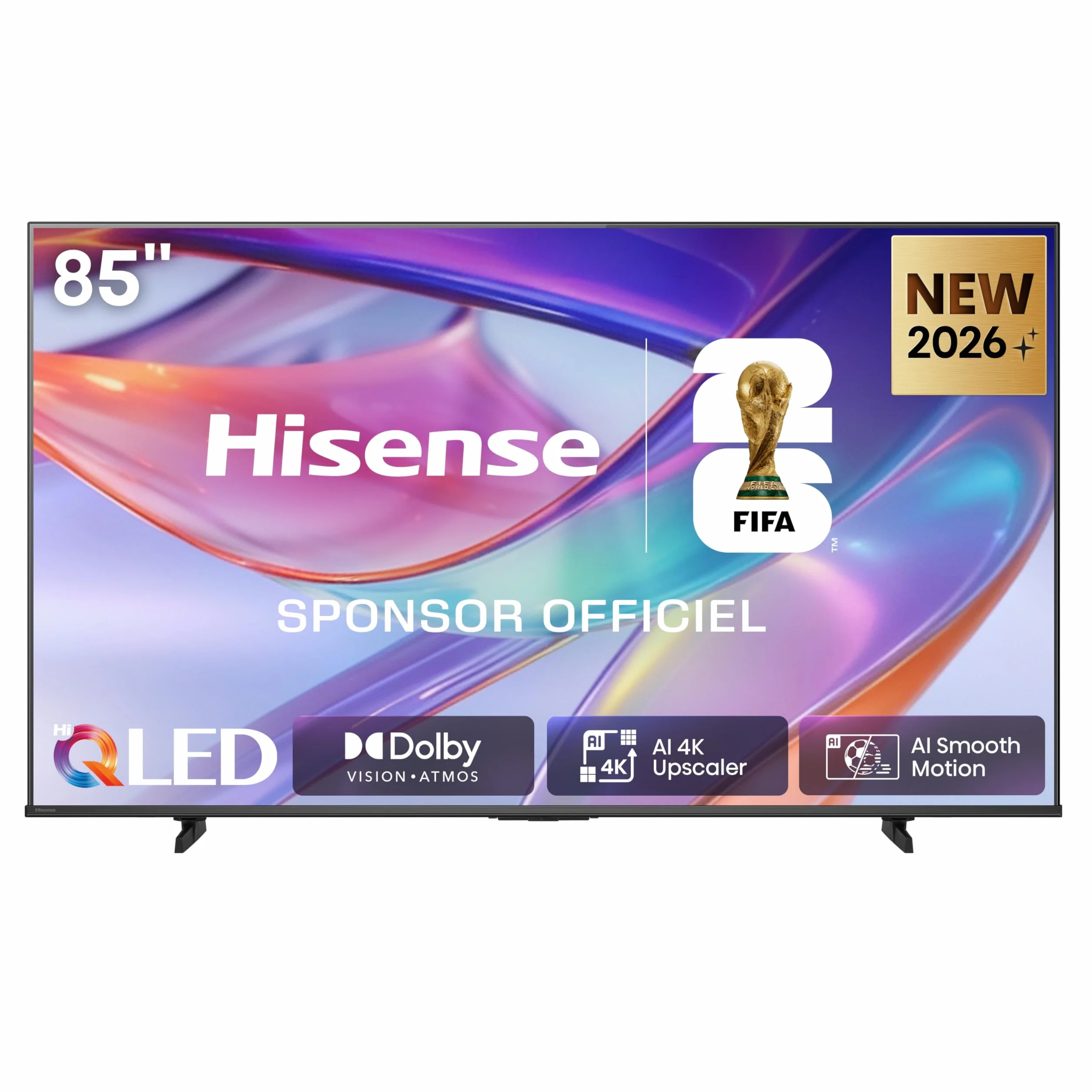 Hisense 85E7DS TV QLED 4K 85" (215 cm) - Série E7DS - Dolby Vision IQ & Atmos, 120Hz HSR, Game Mode Plus, Smart TV HomeOS, Alexa Intégrée, AirPlay 2.
