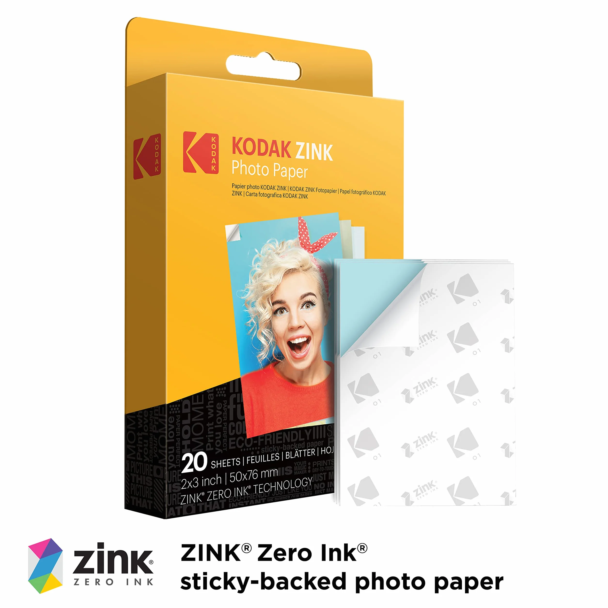 Kodak x Barbie Printomatic Appareil Photo Numérique Instantané Full-Color Barbie Starter Bundle (Style Iconique) + Étui Deluxe Barbie + Papier Zink (20 Feuilles)