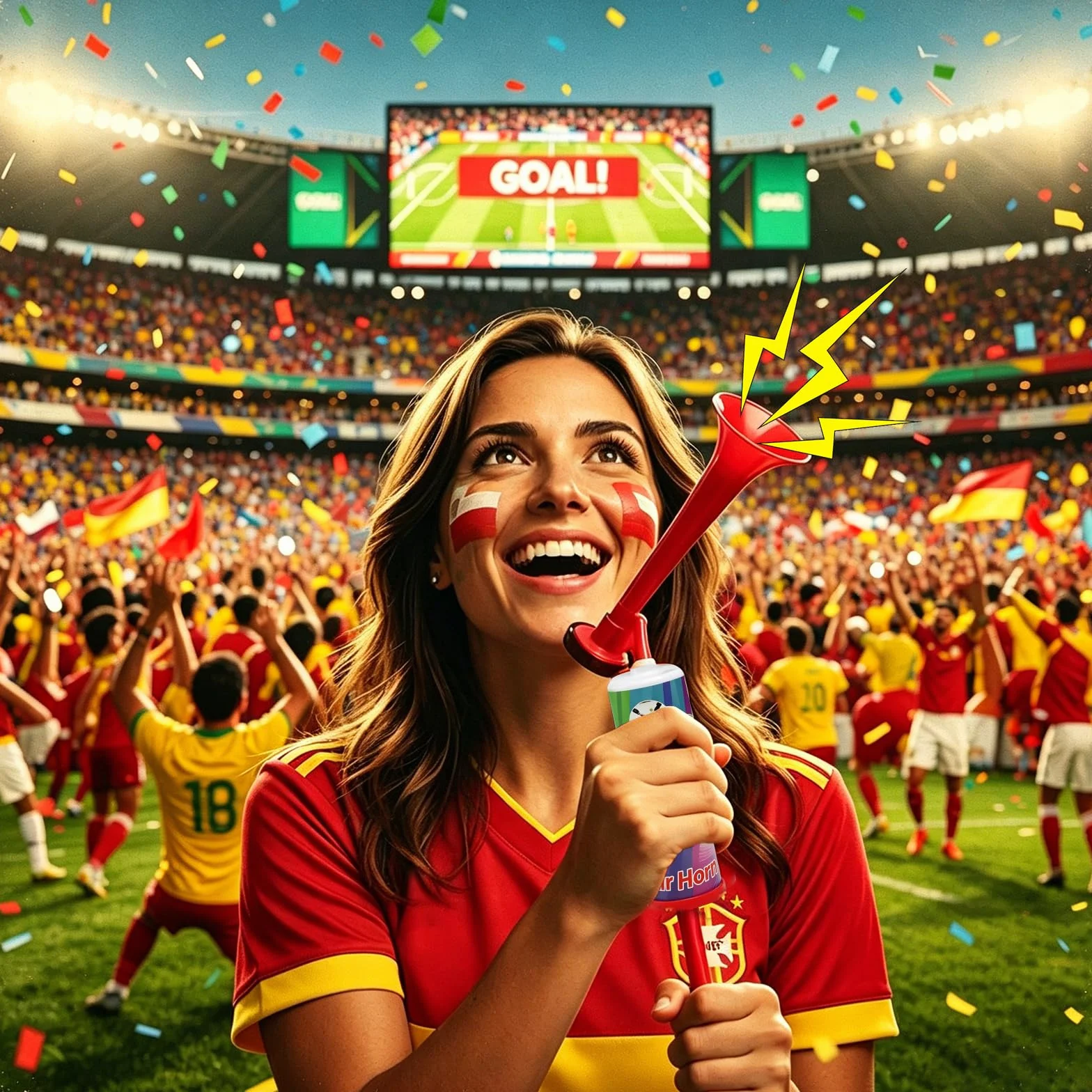 Trompette Supporter 120 dB 4 Pièces Corne de Brume Portable Coupe du Monde 2026