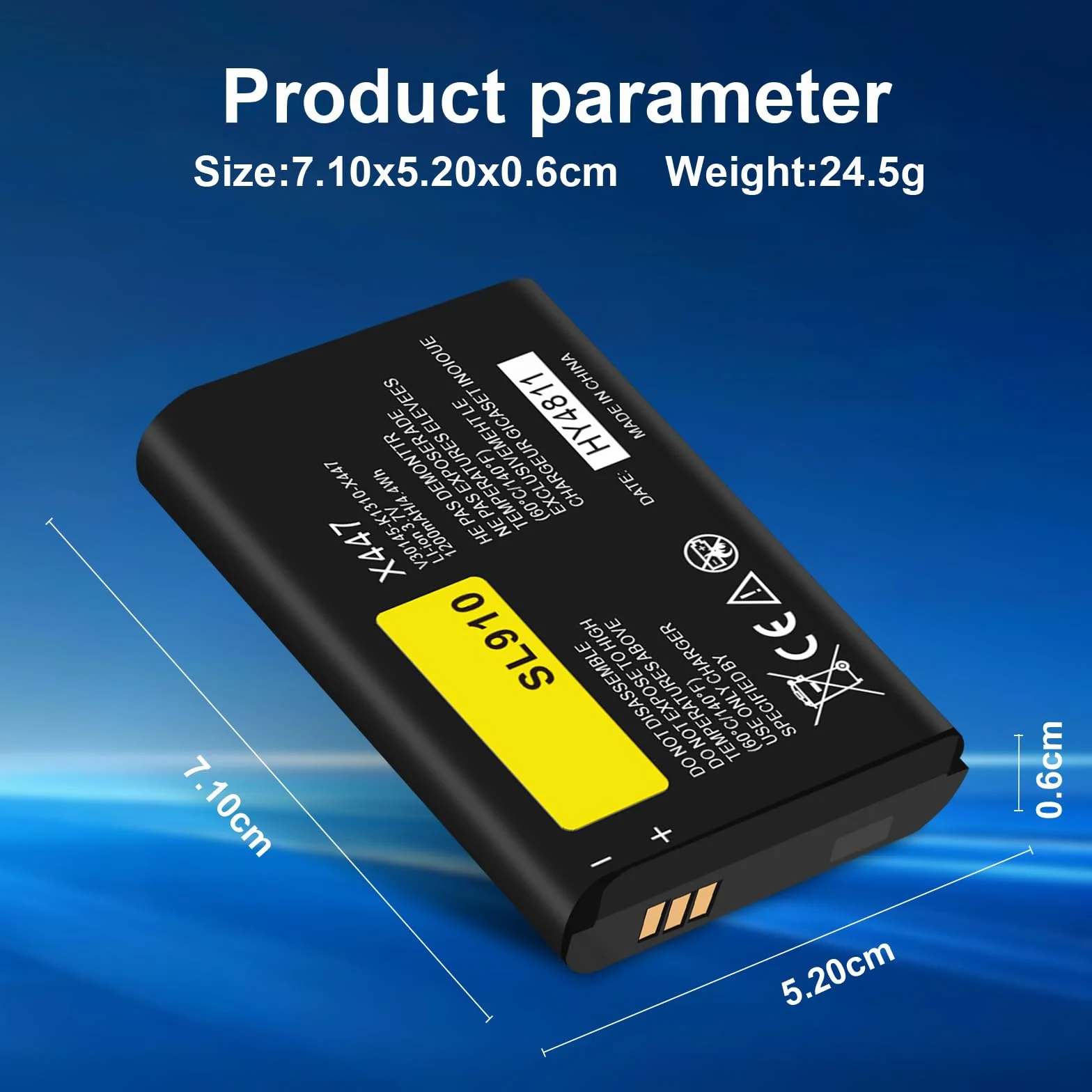 Lot de 2 batteries de rechange Li-ion 3,7 V 1200 mAh pour Siemens Gigaset SL910 SL910A SL910H compatible avec V30145-K1310K-X447 V30145-K1310-X447 V30145-K1310K-X447-00 - HY