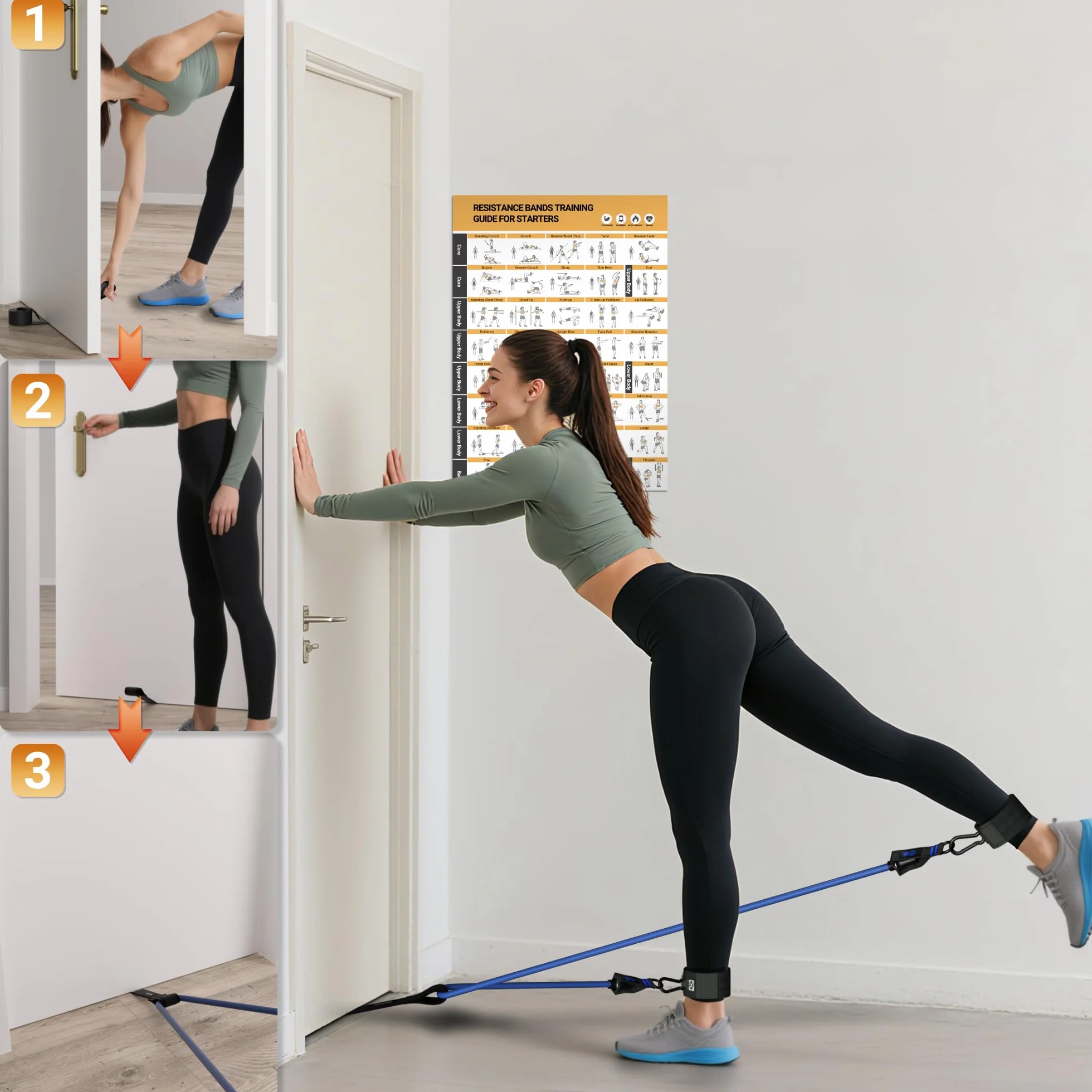 Elastique Musculation 5 Niveaux 150 lbs pour TRX Gymnase Domicile