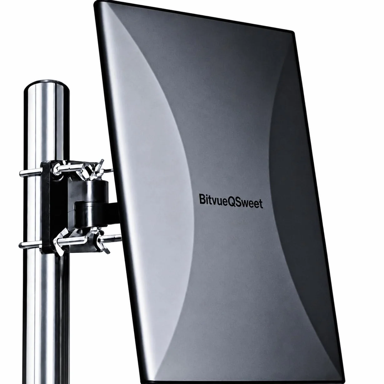 Antenne TNT Extérieure Antenne TV extérieure/intérieure 160 KM Réception, Câble coaxial de 10m, Revêtement Anti-UV, Etanche et au Design Compact