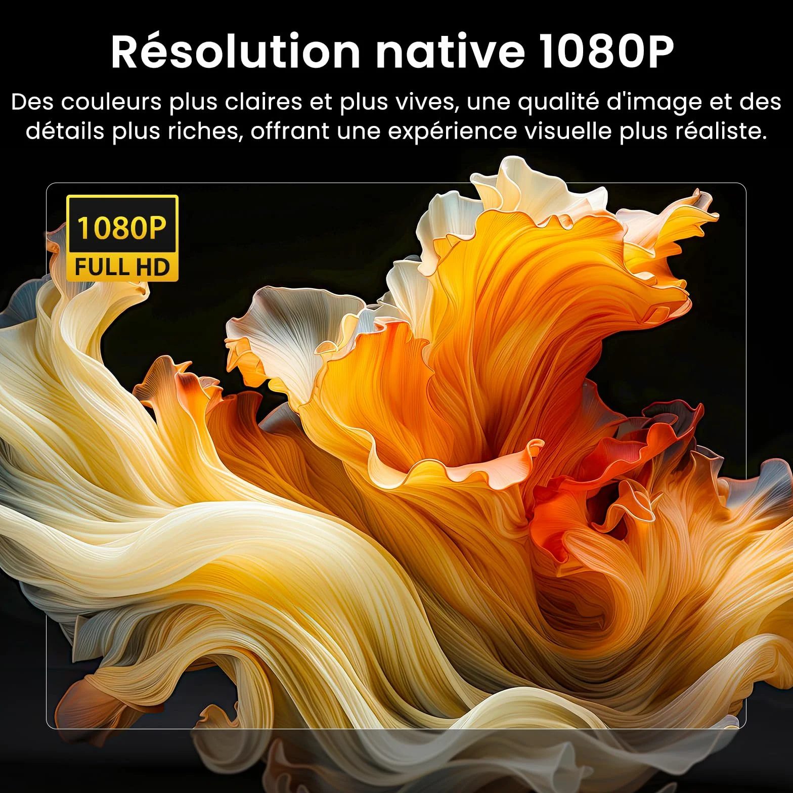 HOPVISION Videoprojecteur 4K Supporté 1080P Natif Full HD Bluetooth Home Cinéma Portable