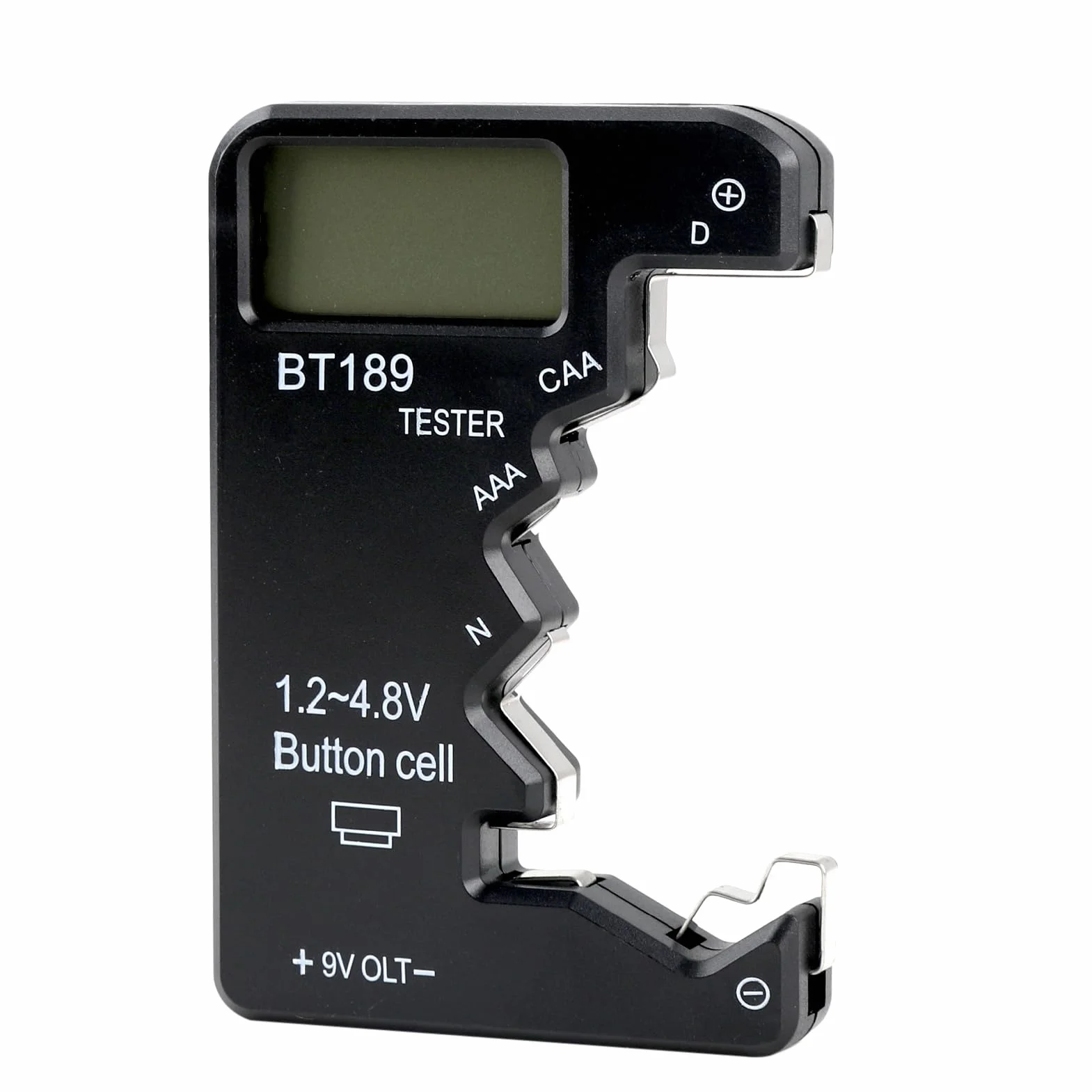 Mini Testeur de Piles Numérique, Testeur de Pile Universel en ABS avec Écran LCD Haute Définition pour Types D CAA N LR44 9V 6F22 pour l'Utilisation la Gestion de Énergies dans Appareils Électroniques