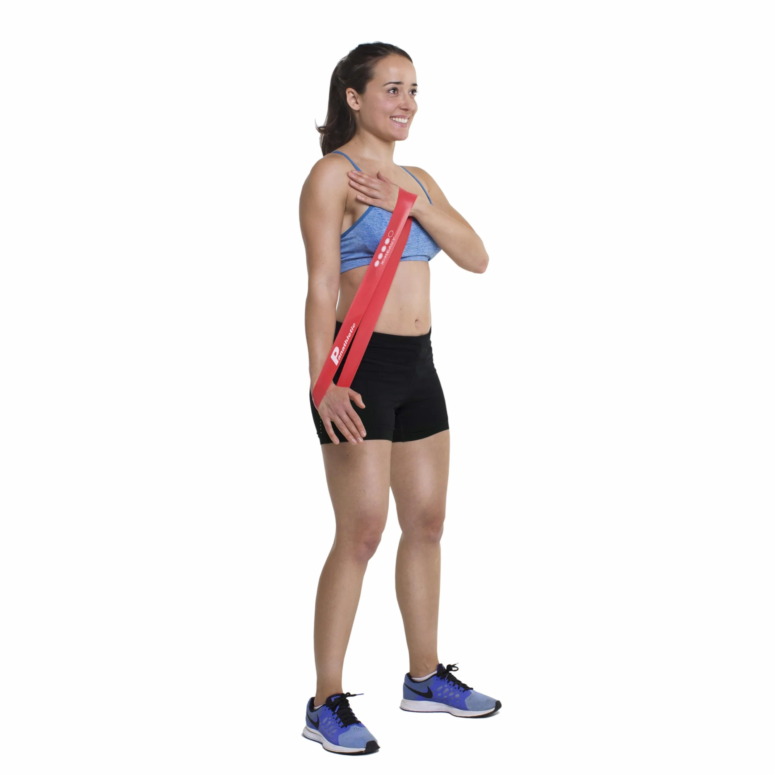 Panathletic Bandes Élastiques Fitness Set de 5 – 5 Niveaux de Tension, Guide d’Exercices, Sac de Transport