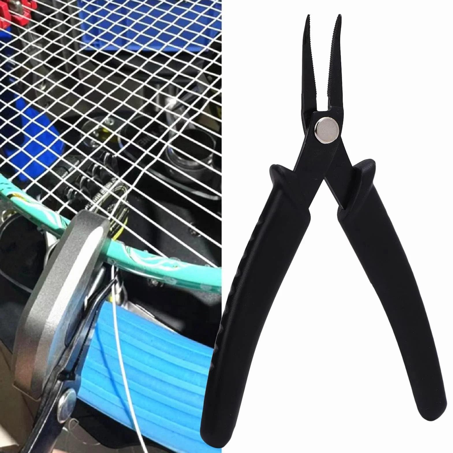 Pince de Cordes de Nez Courbe 14 Cm pour Raquettes de Tennis de Badminton