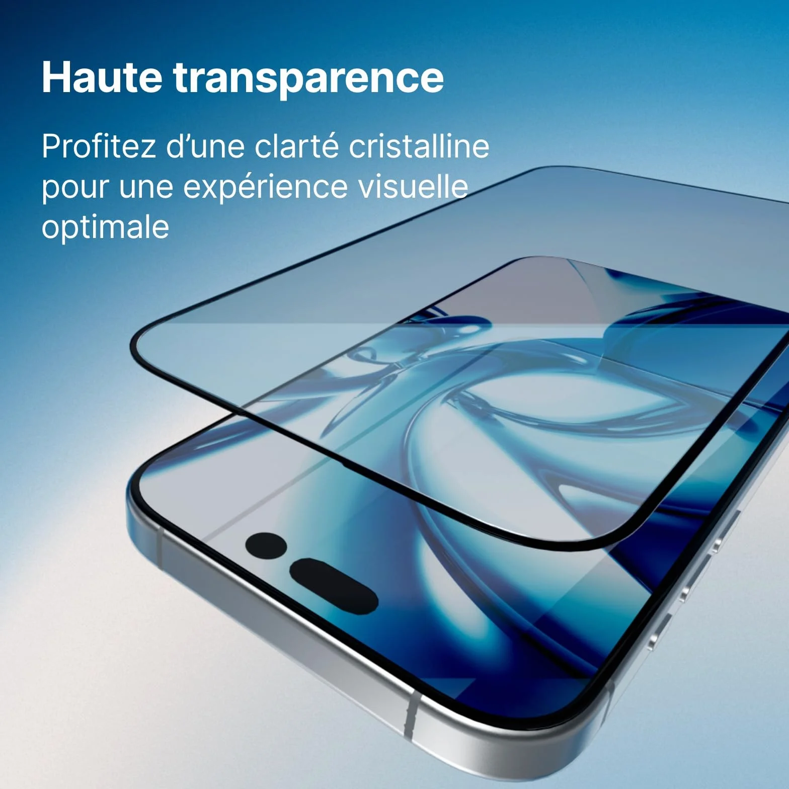 RhinoShield Protection d’écran Compatible [iPhone 17/17 Pro/ 16 Pro] | Verre trempé 9H – Haute Transparence, résistant aux Chocs et aux Rayures, Anti-lumière Bleue, Outil d’Installation Inclus
