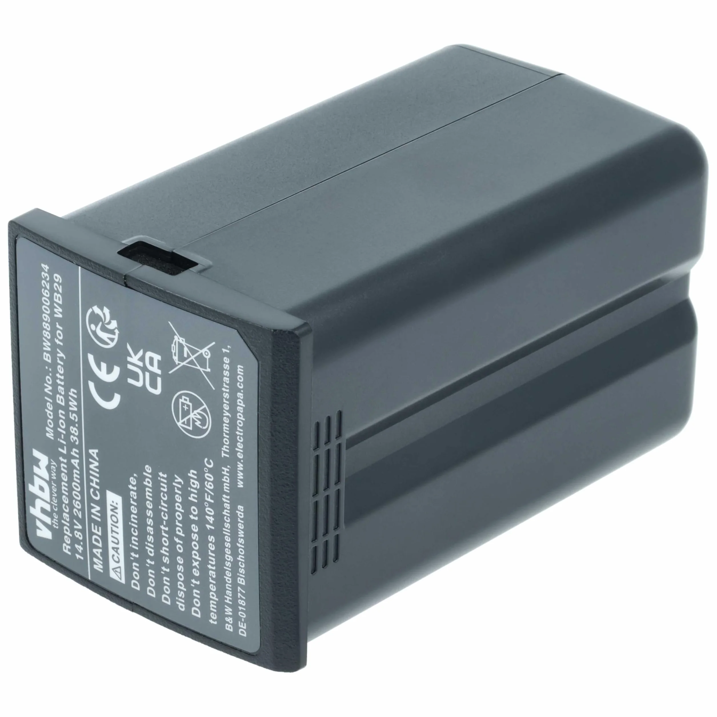 vhbw 2X Batterie Compatible avec Godox WB300P, AD200, AD200pro, AD300 Pro Flash Flash d'appareil Photo (2600mAh, 14,8V, Li-ION)