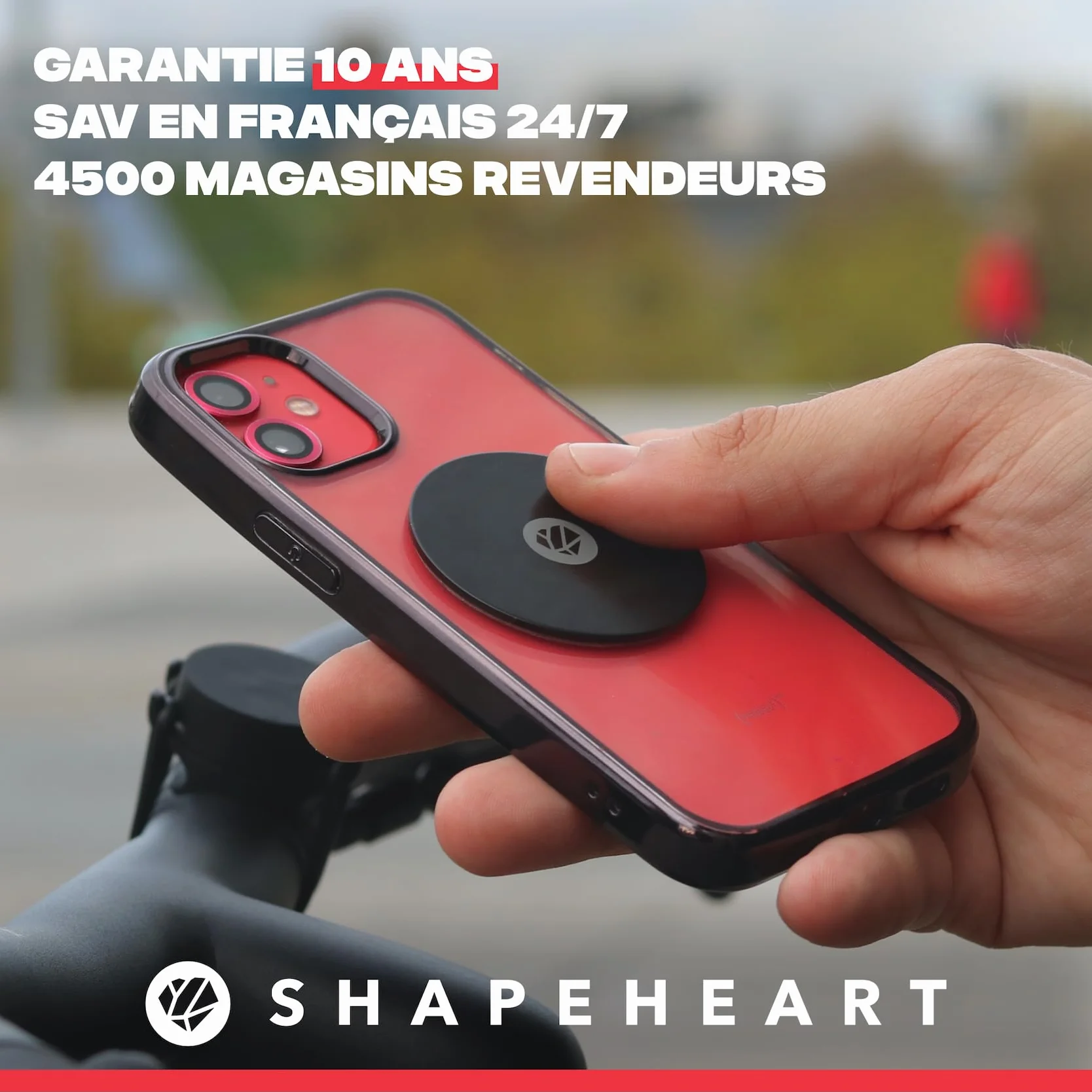 Shapeheart Plaque Métal Adhésive Universelle 1,5 mm Compatible Vélo Moto Voiture Anti-Reflet