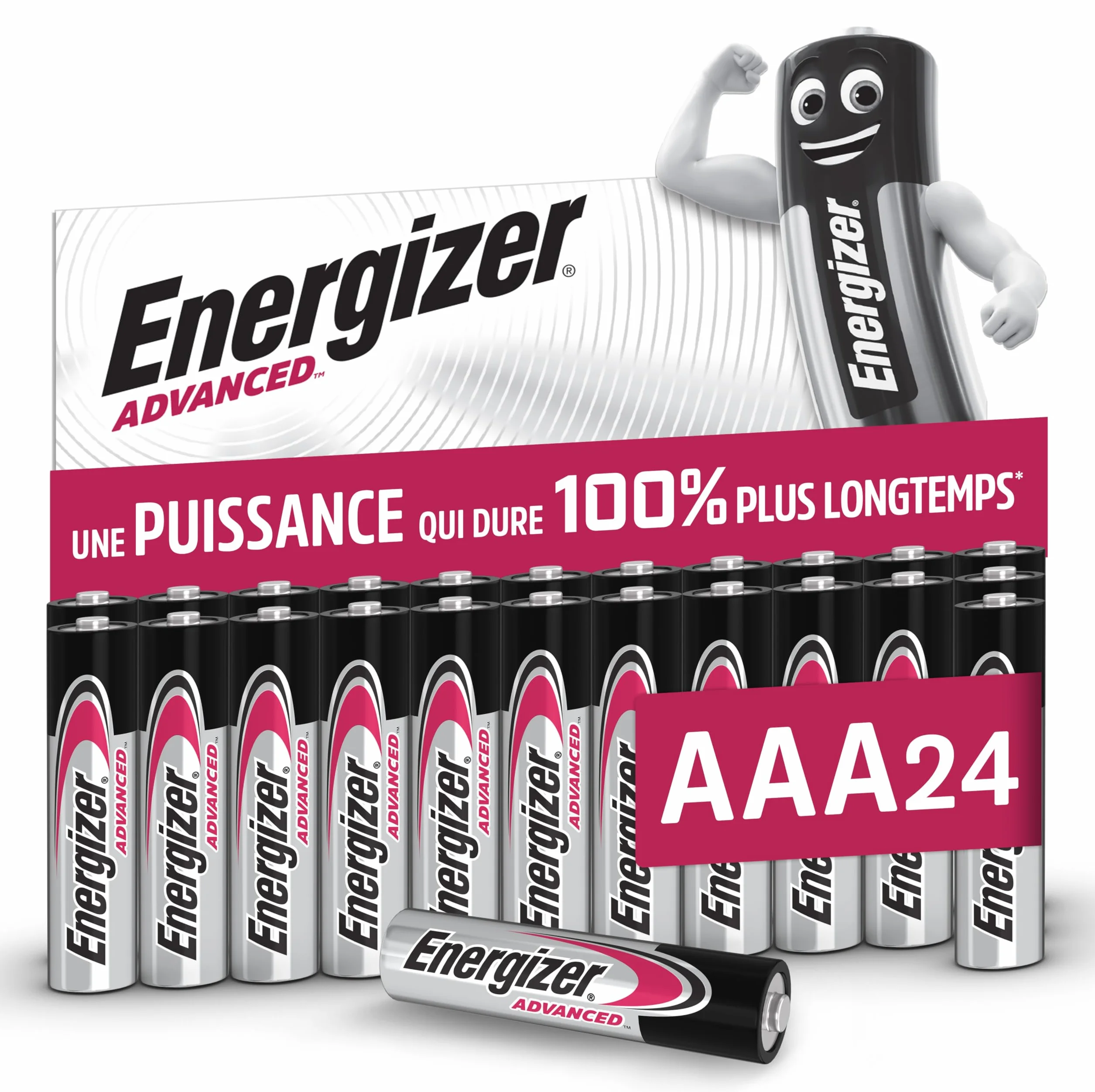 Energizer Advanced - Piles AAA (Lot de 24) Micro LR03 Alcaline 1,5 V - Haute Performance - Télécommandes, Jouets et Électroniques - Made in EU - Emballage 0% Plastique - Conservation 10 Ans