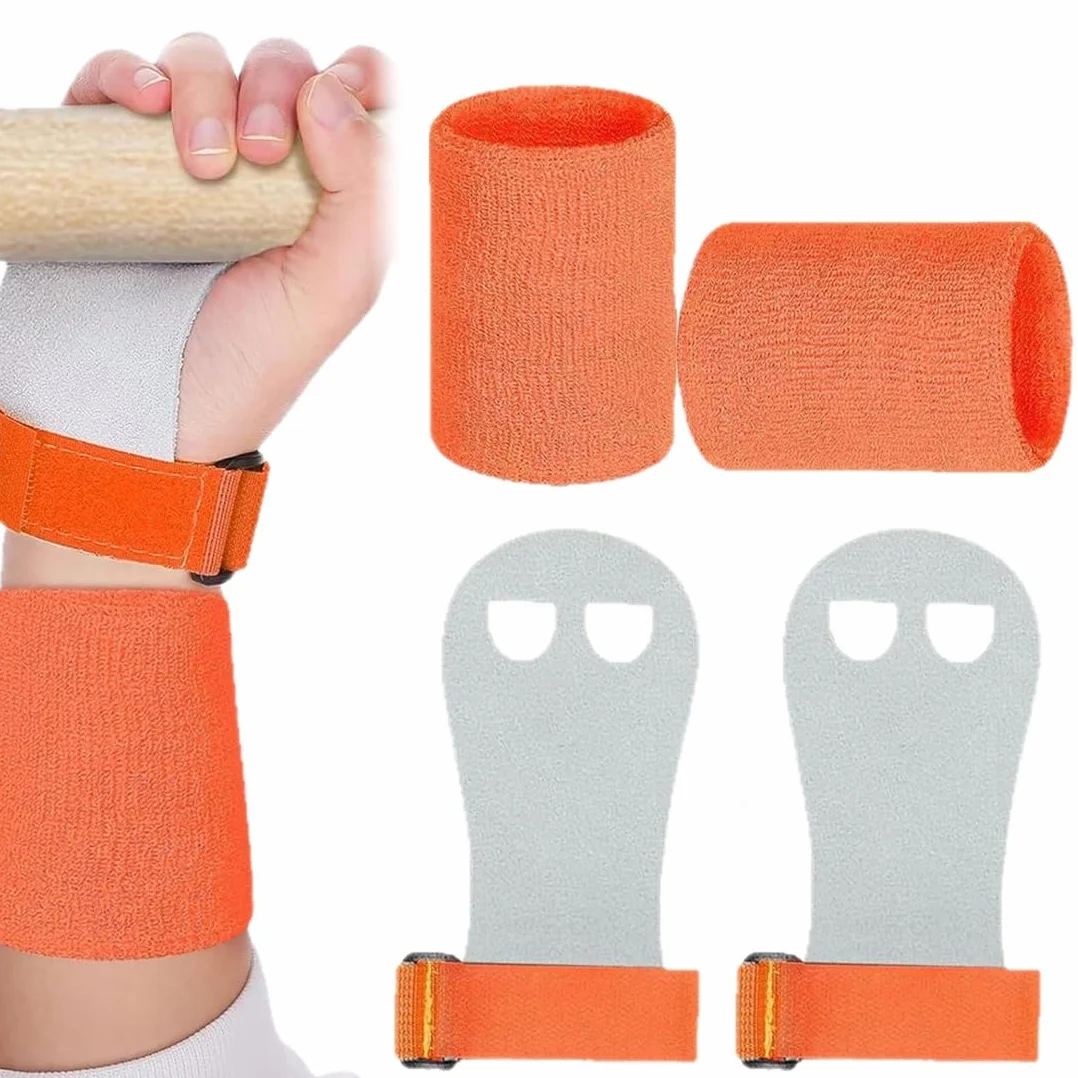 Maniques, Paire de protège-poignets pour gymnastique rythmique Kit pour filles et enfants Orange