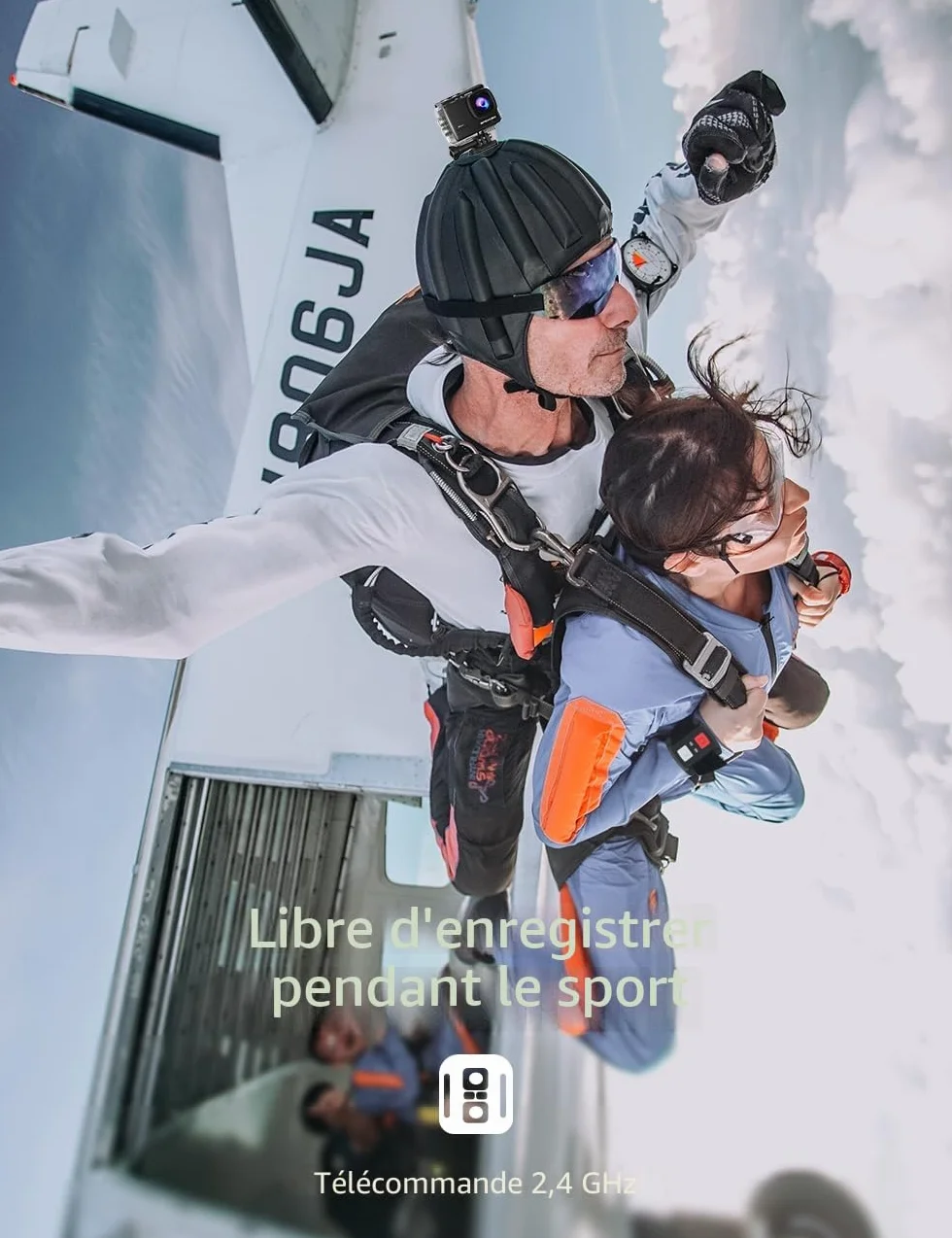 Apexcam Caméra Sport 4K 60fps Action Cam WiFi Étanche 40M Ultra HD avec 2 Batteries et Kit Accessoires