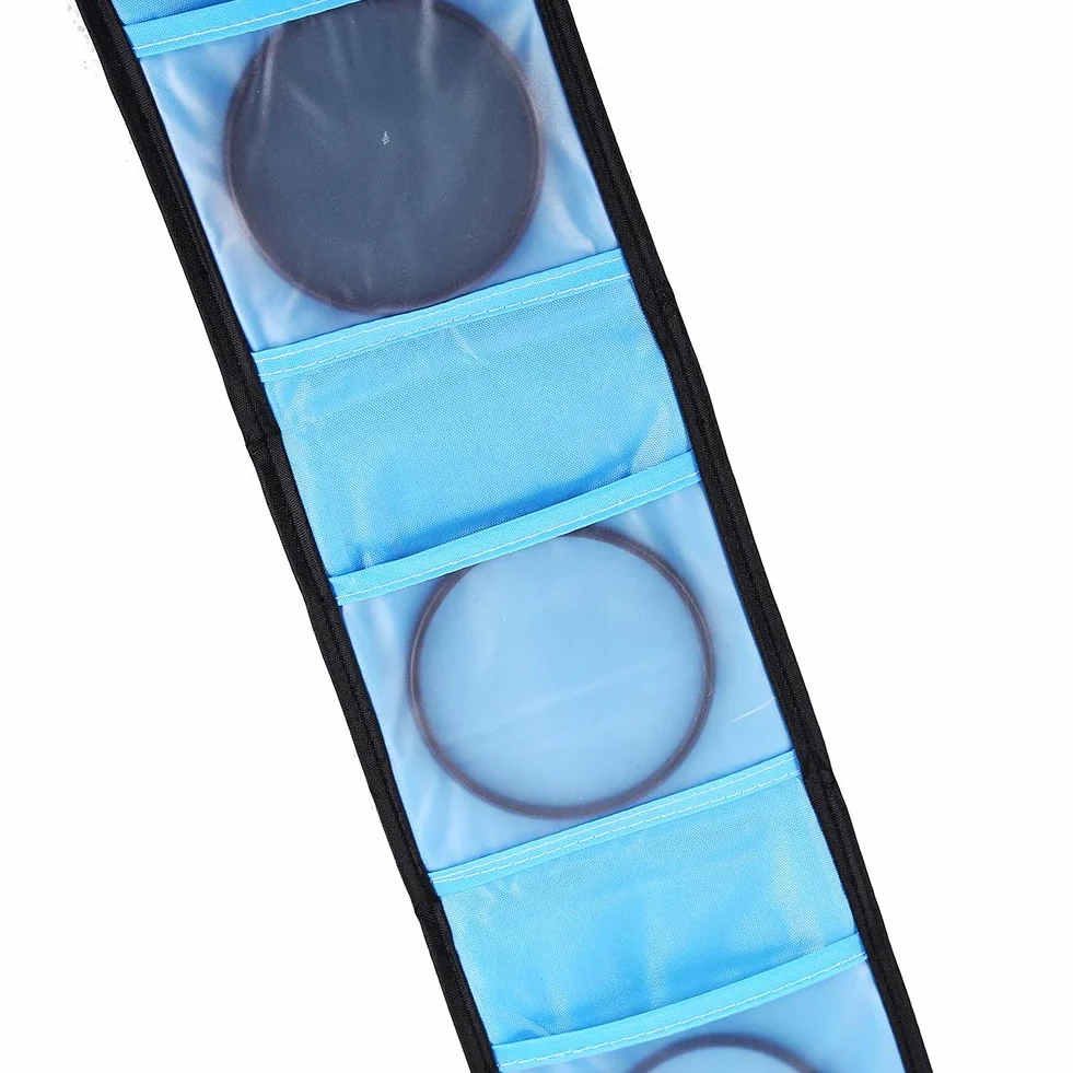EBTOOLS Sac de Rangement pour Filtre de caméra de Poche 3, boîte de Portefeuille de Filtre de caméra en Nylon résistant aux intempéries
