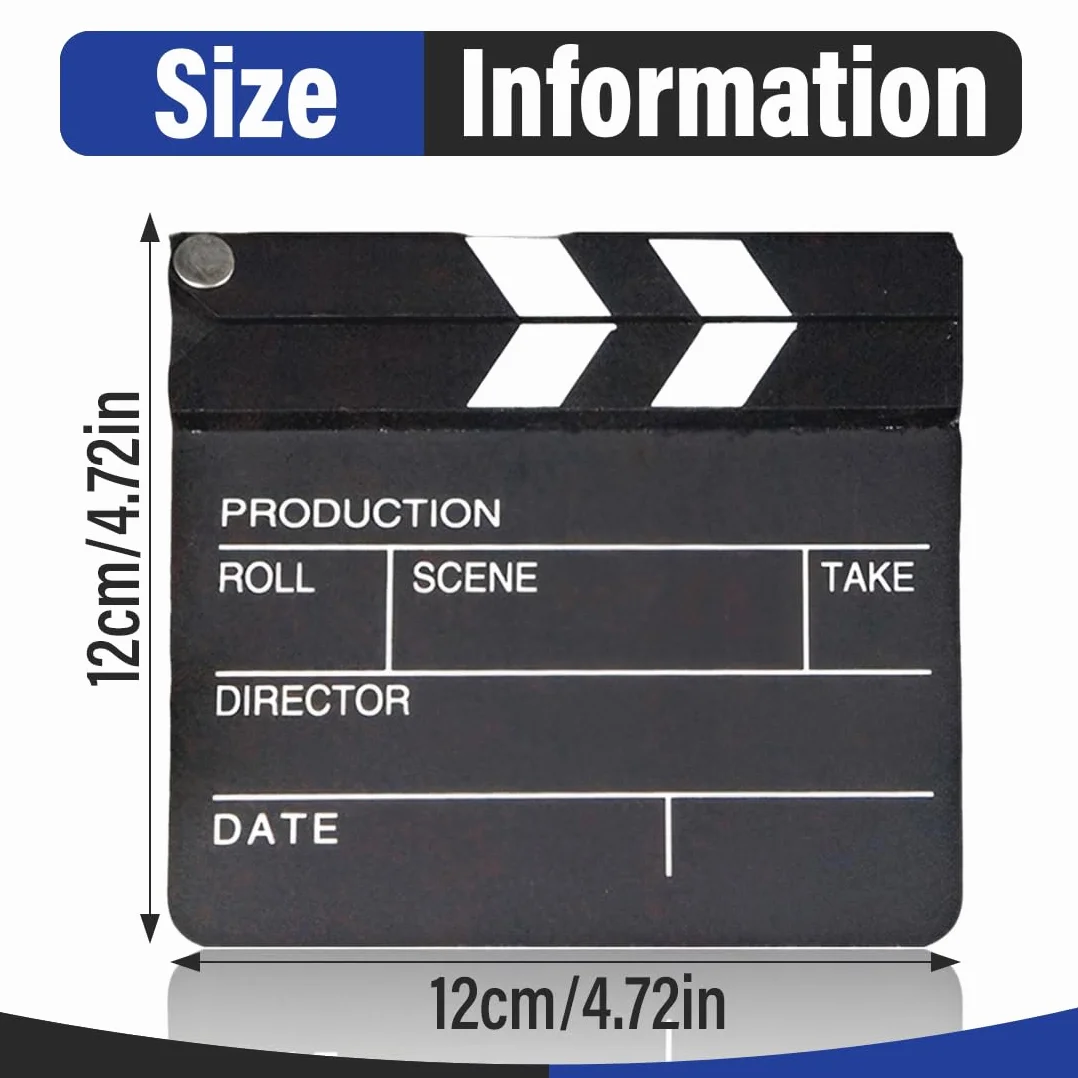 Fournitures pour chambre noire, Mini clap de cinéma - Clap en bois pour mini-films/séries TV - Accessoires de cinéma - Accessoires de clap - Accessoires photo