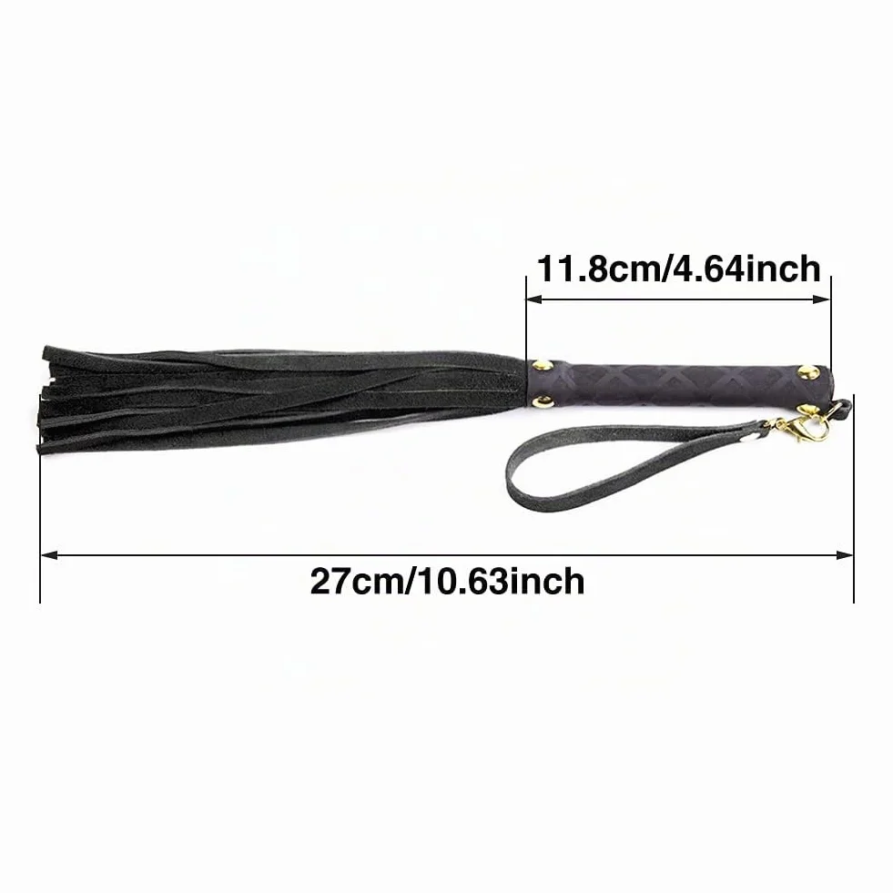 Cravache d'équitation fouet poignée souple harnais cuir synthétique outil enseignement accessoires costume noir