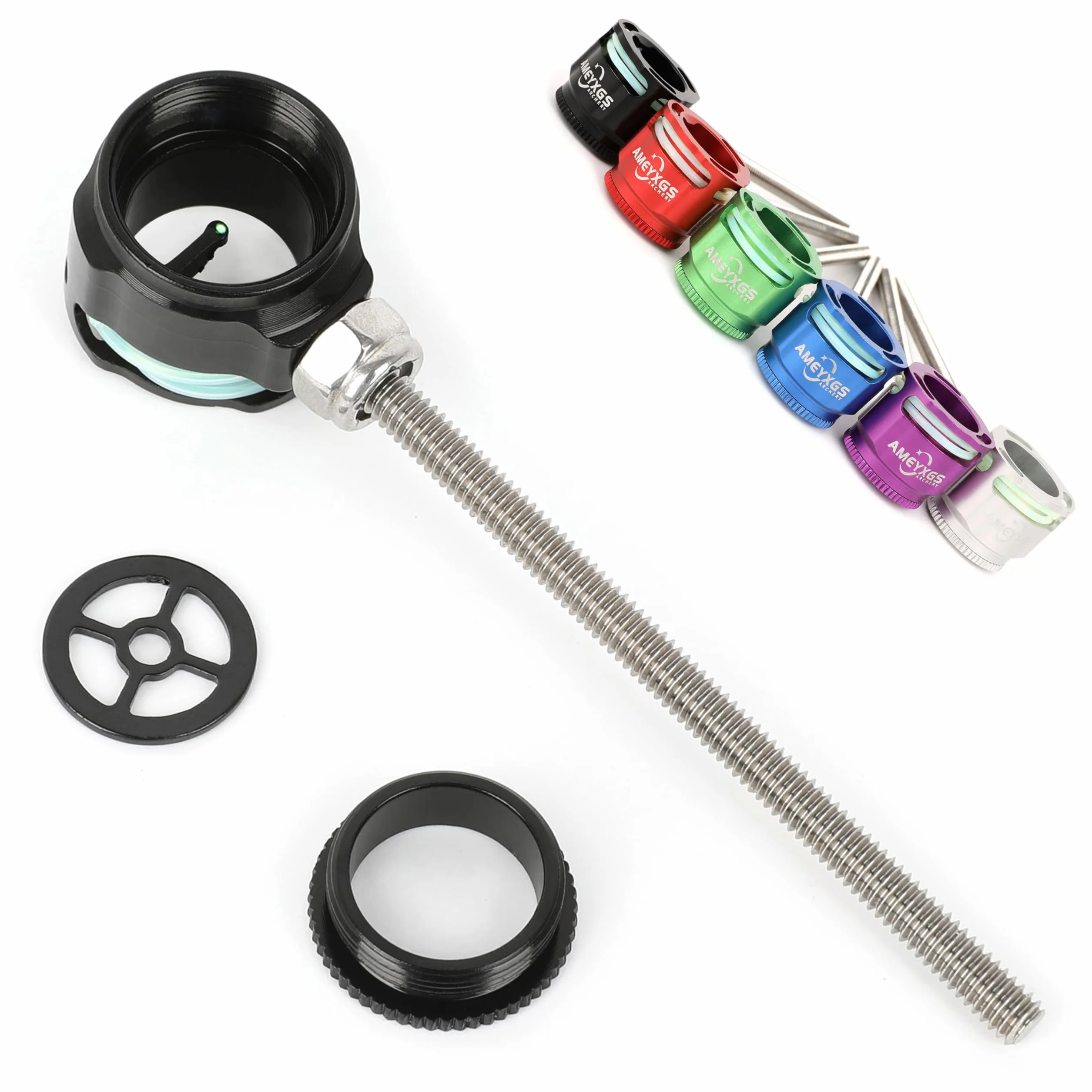 SHARROW Arc Recourbé Visière Bow Sight Pin Visée Viseur 0.019" Fibre Tir Cible