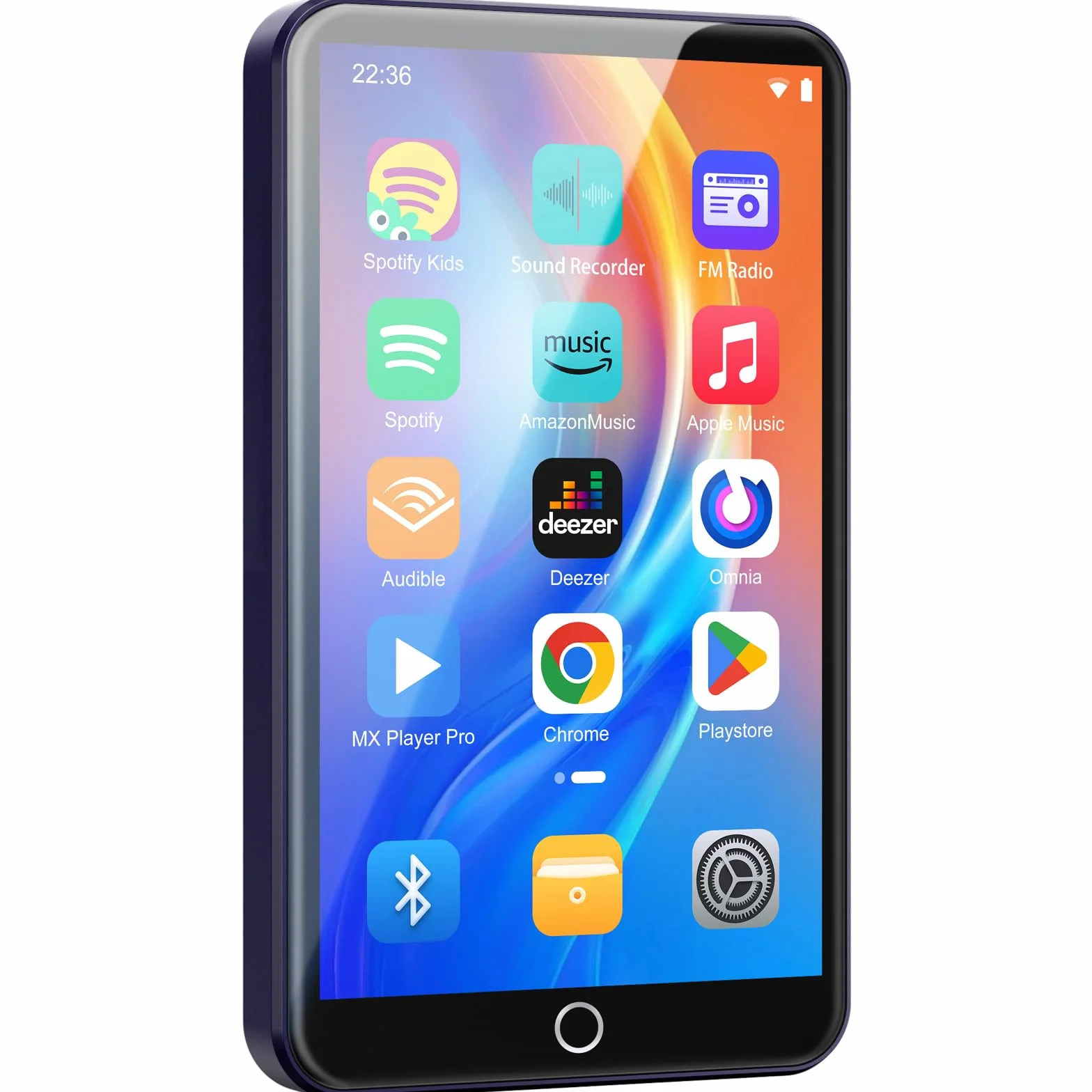 Lecteur MP3 80 Go Bluetooth WiFi 2000 mAh écran Tactile 4" Android Spotify Amazon Music Play Store