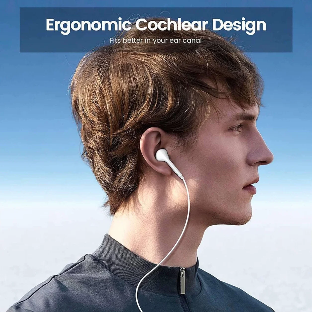 EvoMart Ecouteur Compatible avec iPhone 14/14 Pro/13/13 Pro/12/12Pro/11 Pro Max/SE/XS Max/X/8/7, Écouteur pour iPhone Stéréo HiFi avec Microphone et Contrôle du Volume