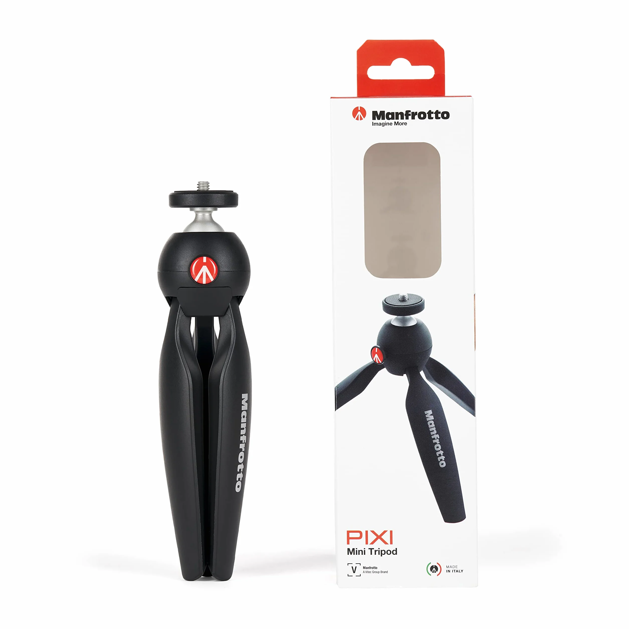 Manfrotto PIXI Trépied de Table pour Appareil Photo Numérique, fabriqué en Italie, Noir, MTPIXIMII-B