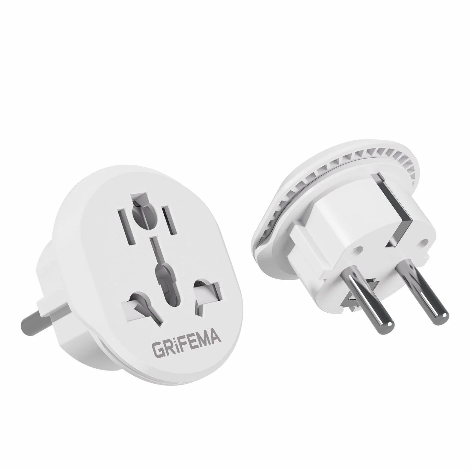 GRIFEMA Adaptateur de Voyage Universel Lot de 2, 4000W Haute Puissance Prises Type C E F France Europe