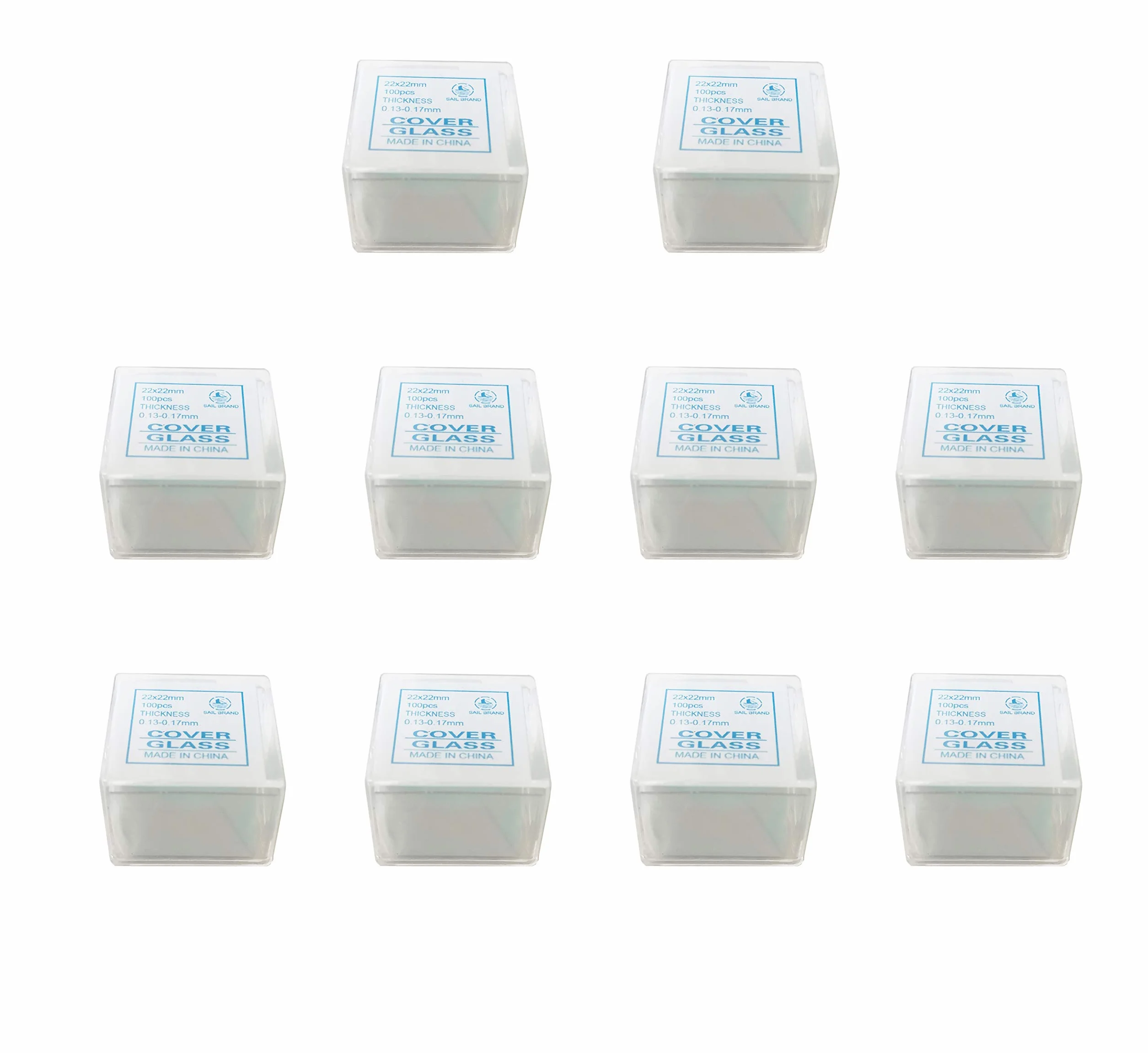 MUHWA Lamelles Couvre-Objet 22x22 mm Lot de 1000 pour Microscope