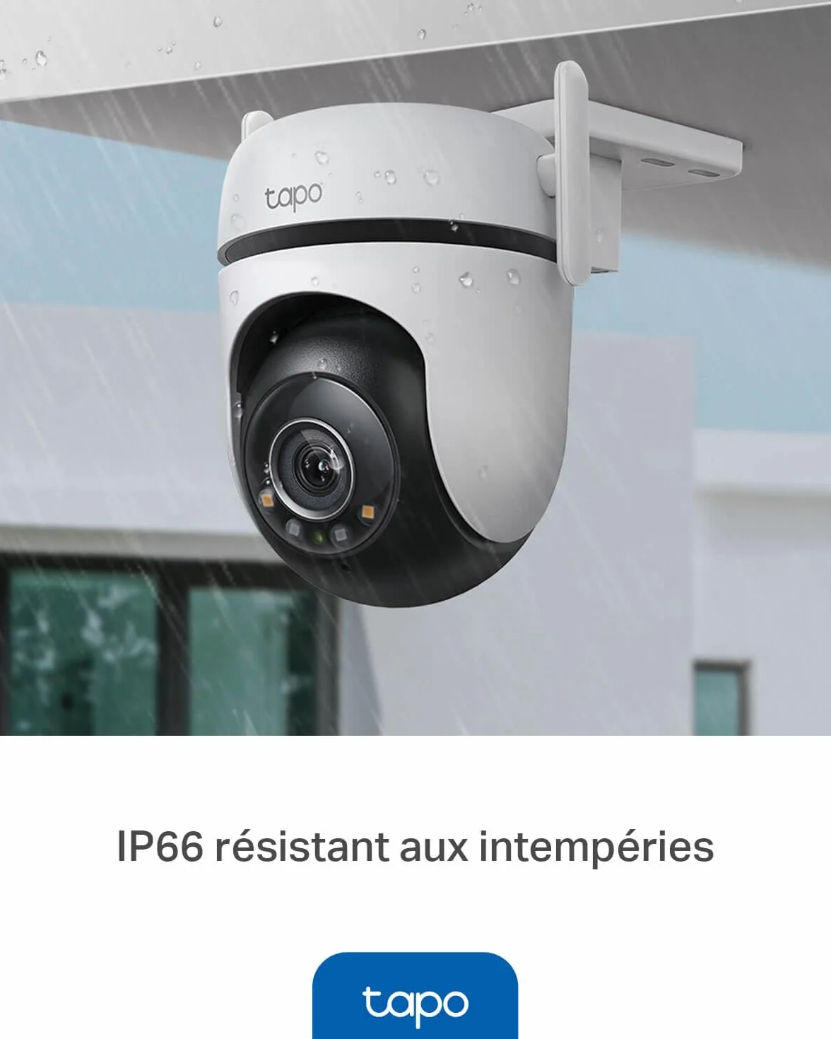 Tapo C520WS 2K (4MP) Caméra de Surveillance WiFi Extérieur 360°, Vision Nocturne Couleur, Détection de Mouvement, IP66