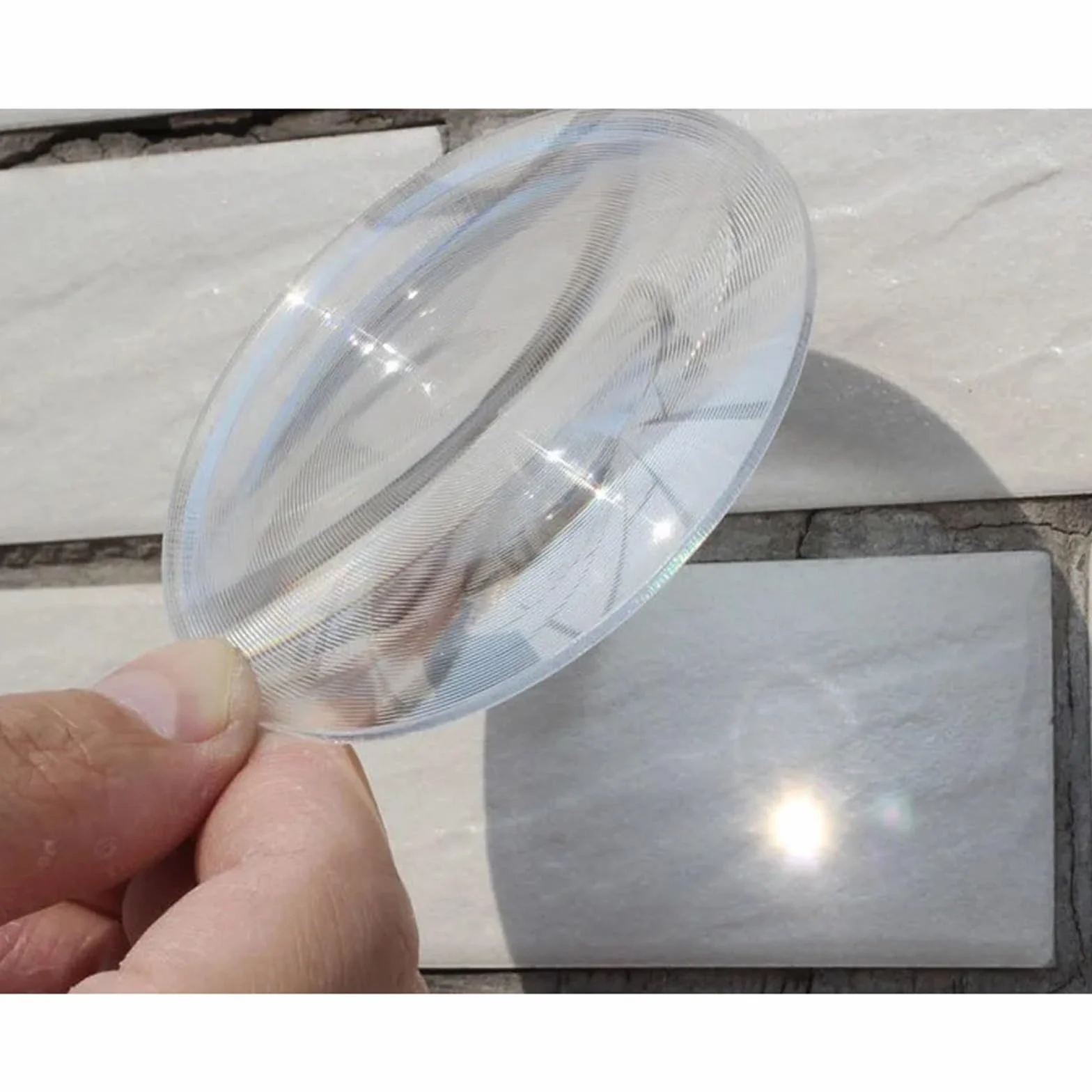 Lentille de Fresnel Ronde Optique PMMA filetée, lentilles concentriques à condensateur 20 mm, 40 mm, 42 mm, 50 mm, 60 mm, 70 mm for projecteur LED VR(D30mm FL50mm)