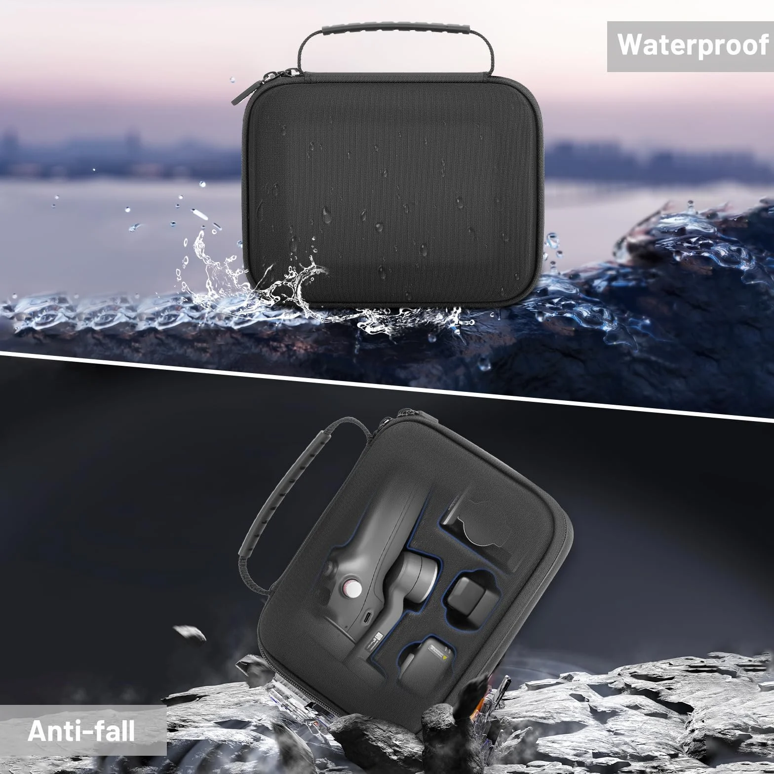 Étui Sac pour DJI Osmo Mobile 7P/8, Sac de Rangement Portable Compact pour DJI Osmo Mobile 7/7P/8 Vlog Combo