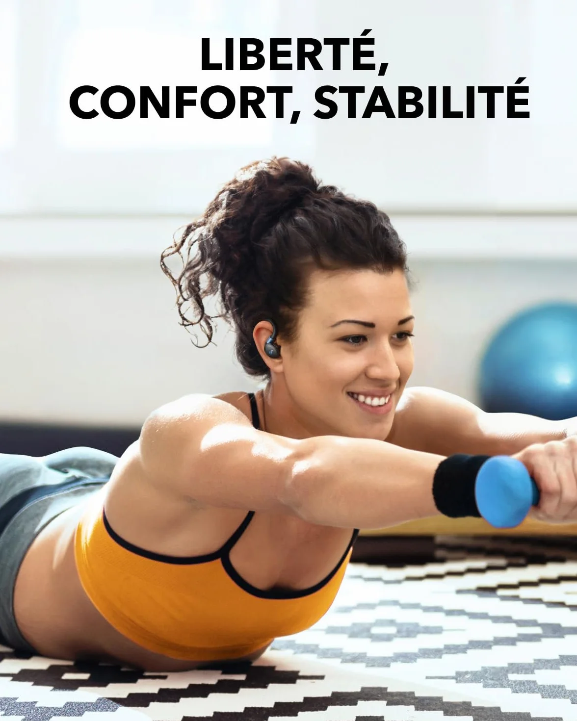 Soundcore Sport X20 écouteurs Bluetooth sans Fil by Anker, Crochets rotatifs et Extensibles, Suppression du Bruit, étanchéité IP68, Longue durée de Vie, écouteurs pour la Salle de Sport