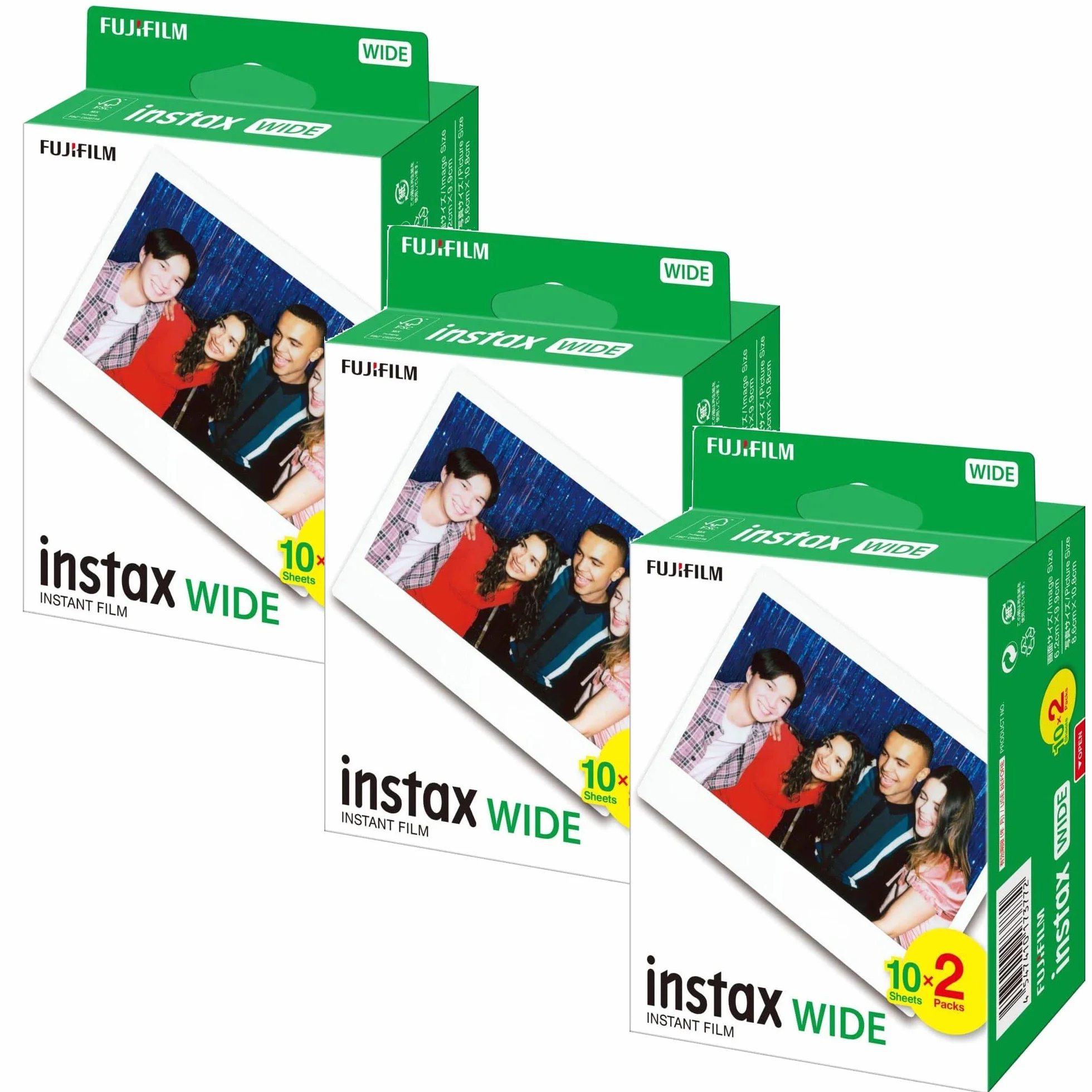 Fujifilm Film Photo instantané 60 pour Appareil Photo Instax Wide 210 200 100 300